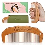 Arrozon Birth Comb for Women Labor, Wooden Labor comb Natural Labor and Delivery Essentials, Birthing Combs Hospital Bag Must Haves for Pregnant Women, Wood Comb Labor Gifts for Moms