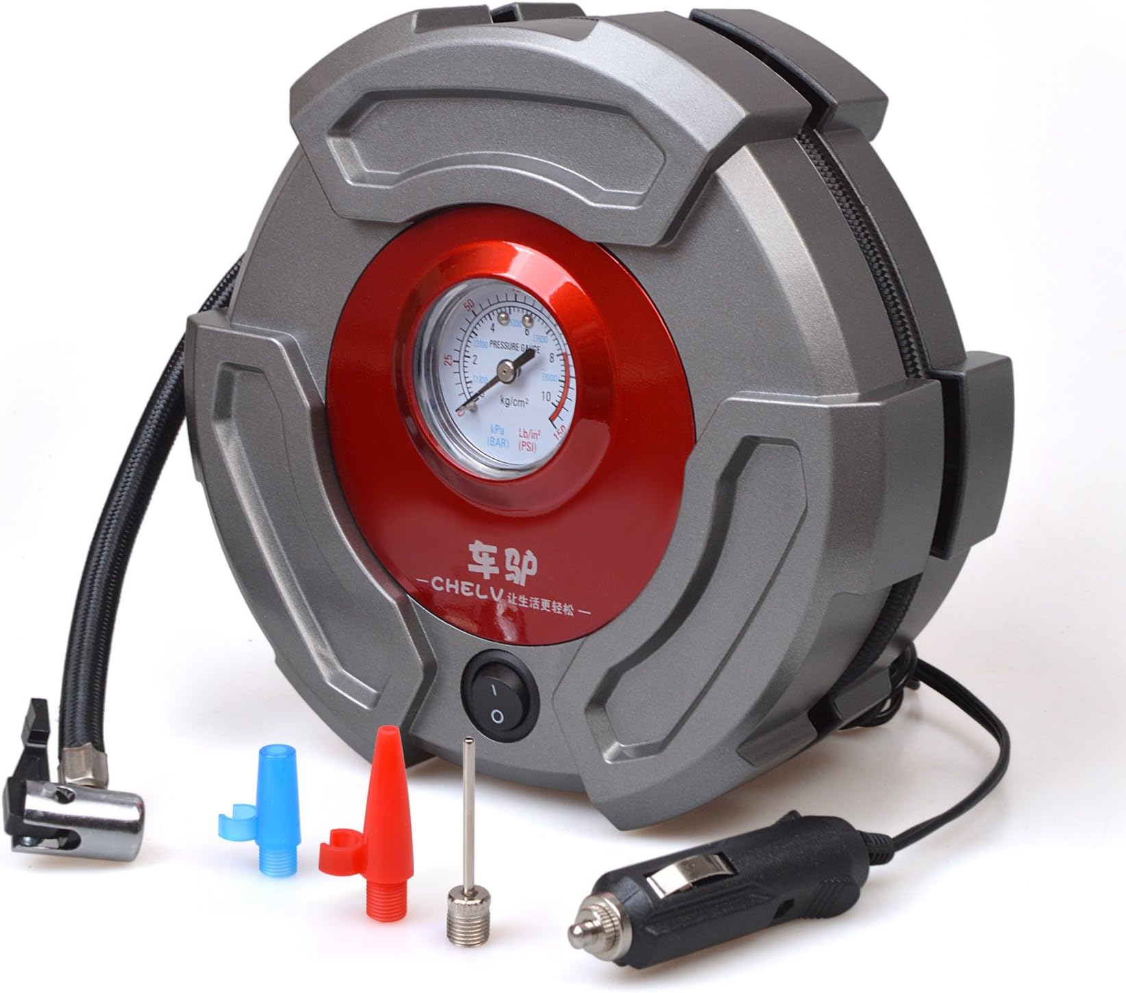 Tire Inflator Pump, Seantter Premium 12V DC Portable Air Compressor Pump