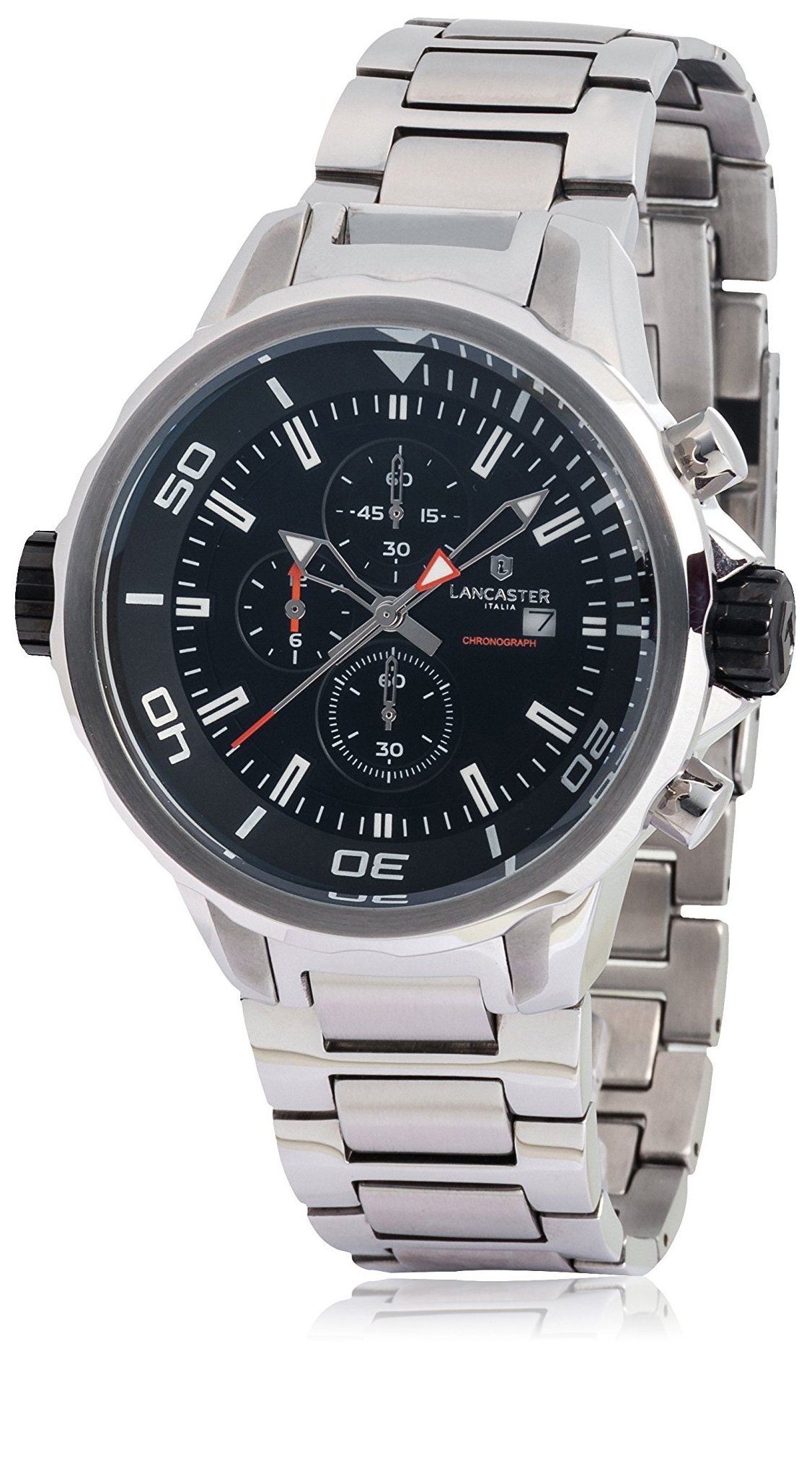 Lancaster Men's OLA0669MB Black Stainless Steel Watch