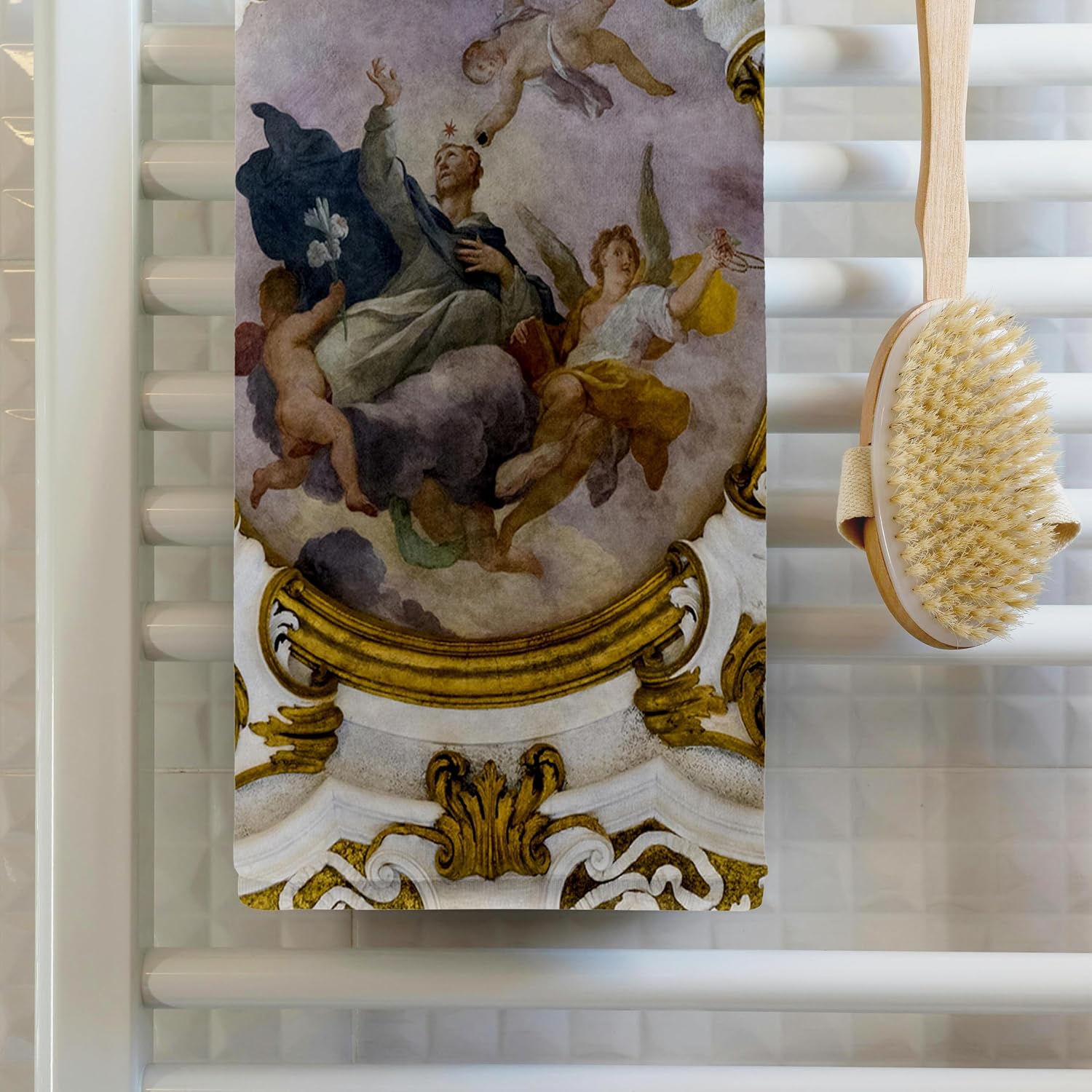 3dRose Florence. Ceiling Paintings and Frescoes in Santa Maria Novella 15x22 Hand Towel