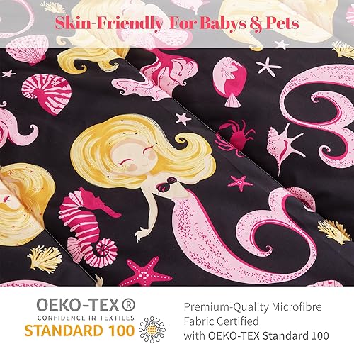 Miniatura 5 de BIAB - Juego de ropa de cama tamaño Queen para niños, juego de edredón reversible de 7 piezas en una bolsa, juego de sábanas con edredón, sábanas,