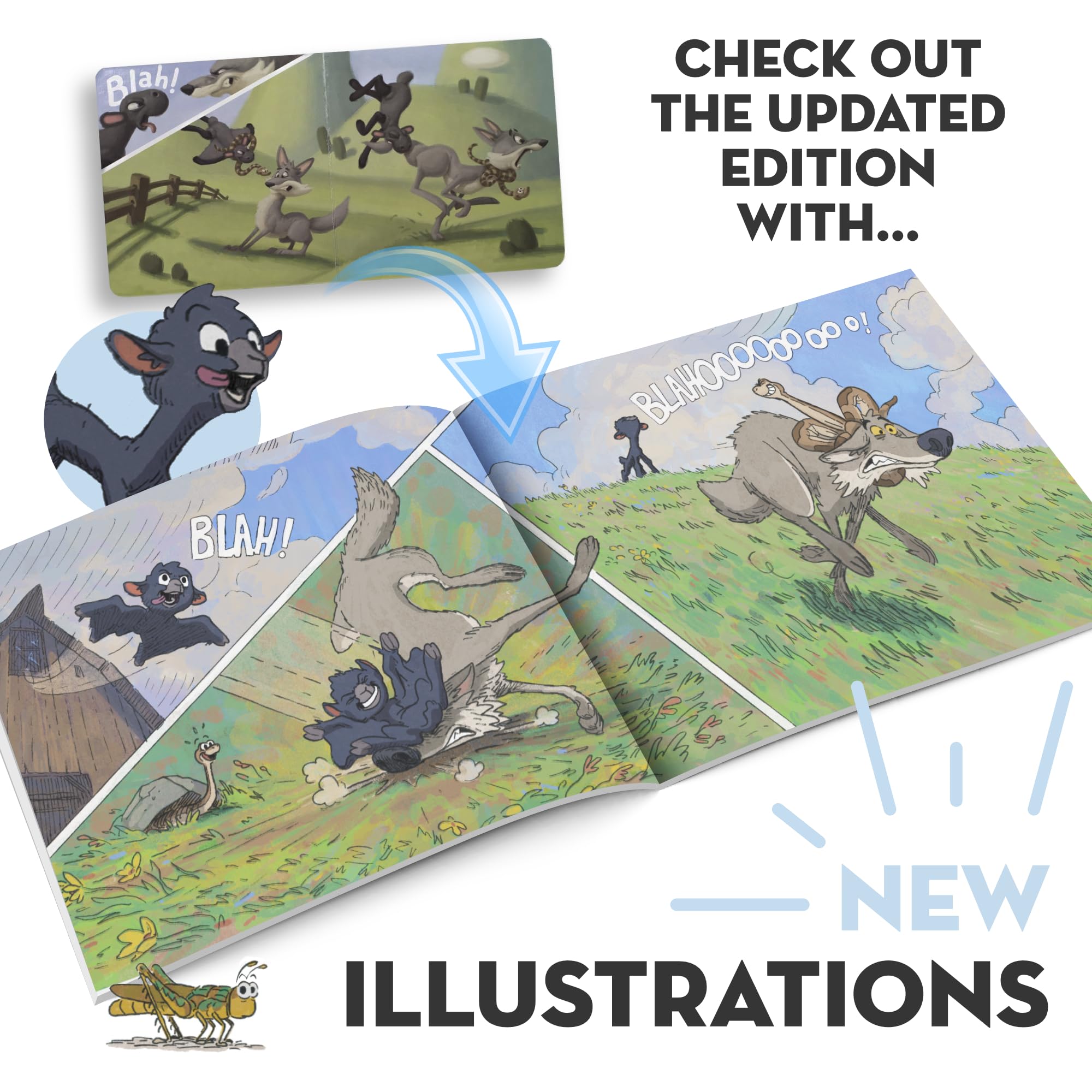 Blah Blah Black Sheep Picture Books, Illustrated Children Story Books, Courageous Kids, Action-Packed Children's Books Ages 6-8, Bedtime Animal Books for Kids - Image 6