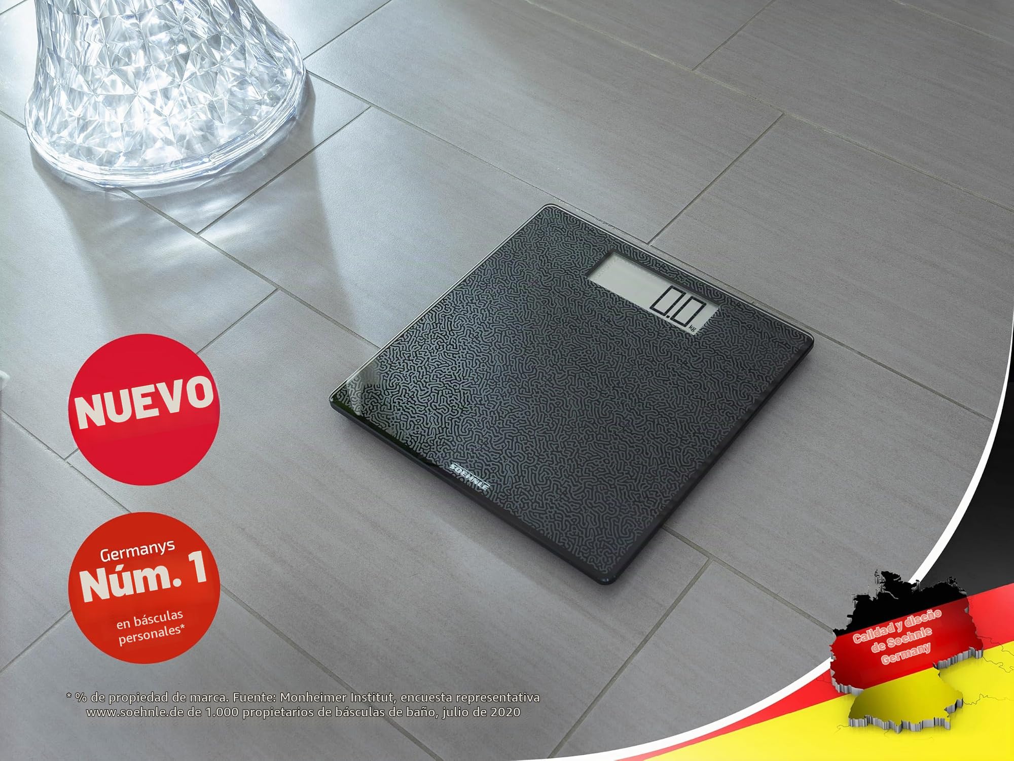 Báscula Báscula de baño Max 180Kg Soehnle 63885 | Negro