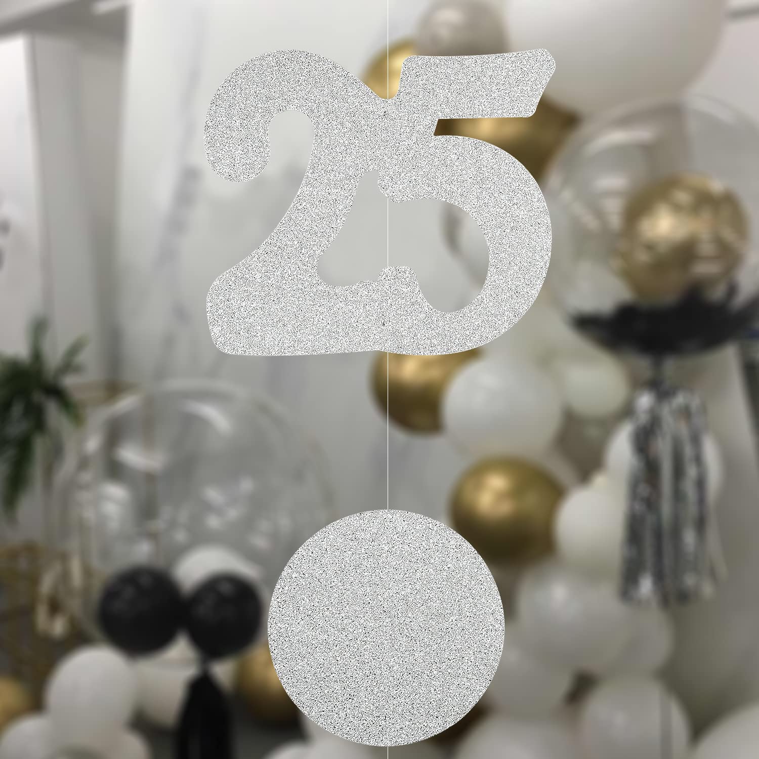 Oblique Unique Girlande Deckenhänger – Zahl 50 Gold Mit Kreisen, 2,1 M, Für Goldene Hochzeit, Jubiläum