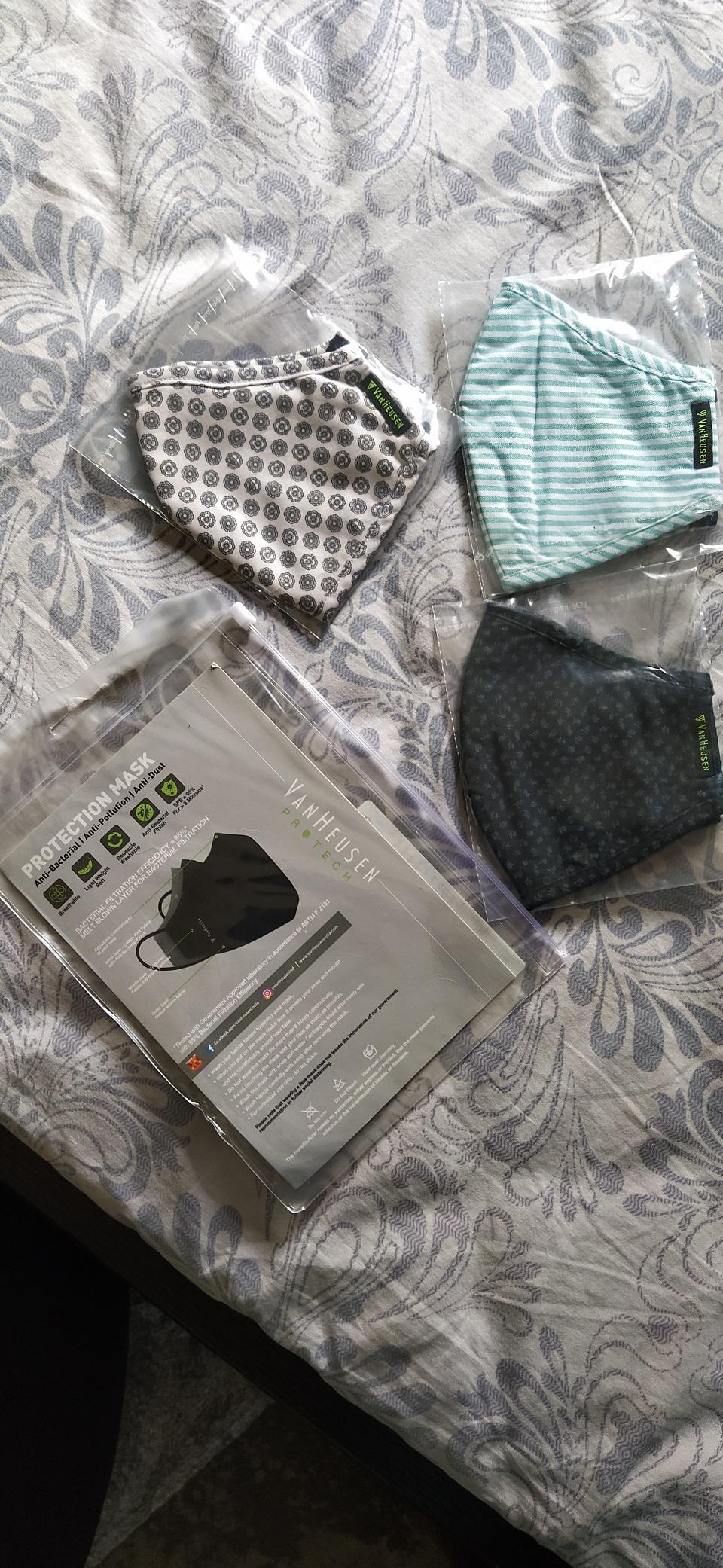 Van Heusen Men's Cotton Face Mask (Pack of 3) (VHMSBRGPY32453_Assorted