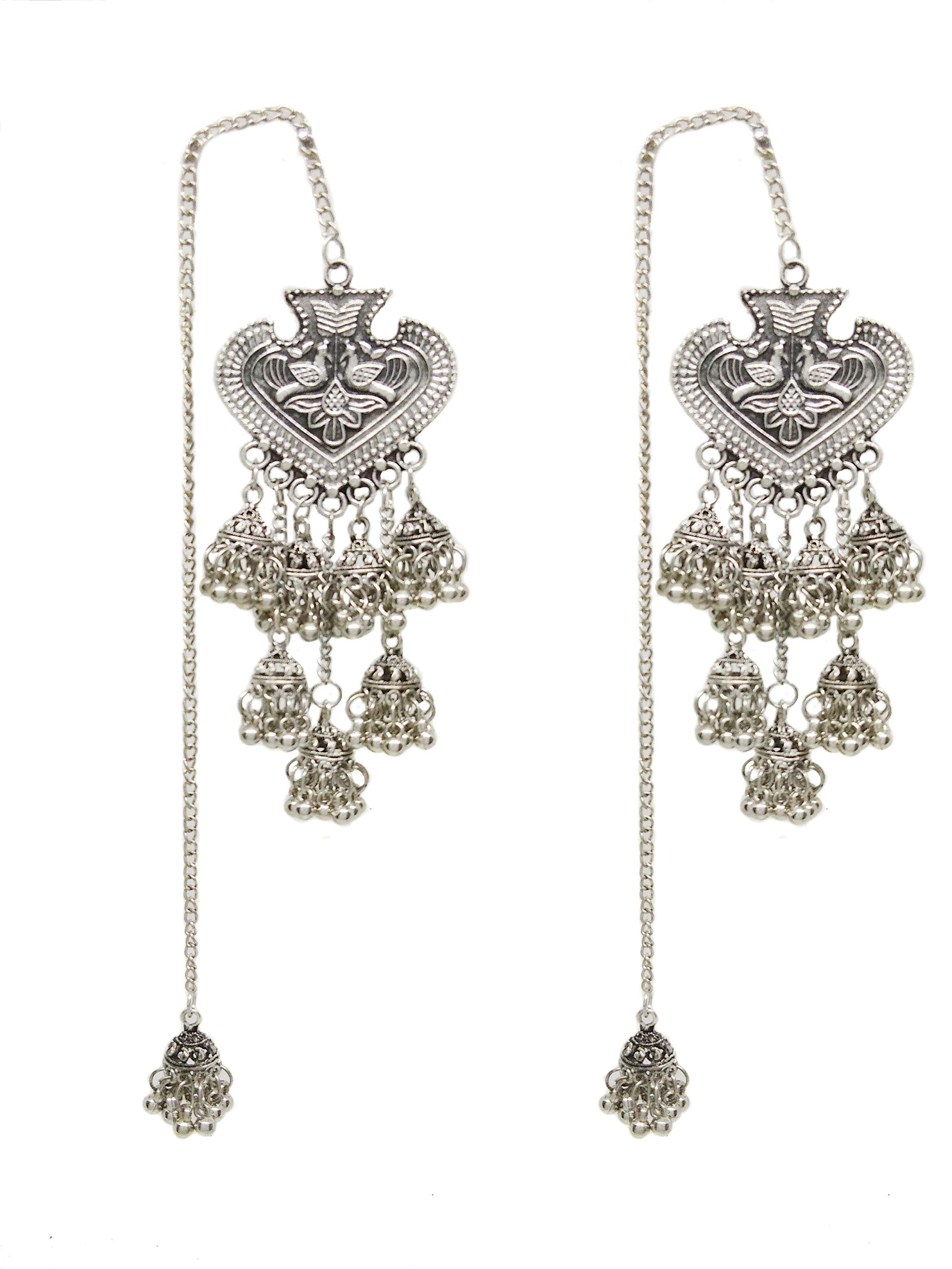 Total Fashion Oxidised German Silver Afghani kashmiri Style Jhumka Earrings for Girls and Women (B07VT6GDGZ) Amazon Price History, Amazon Price Tracker