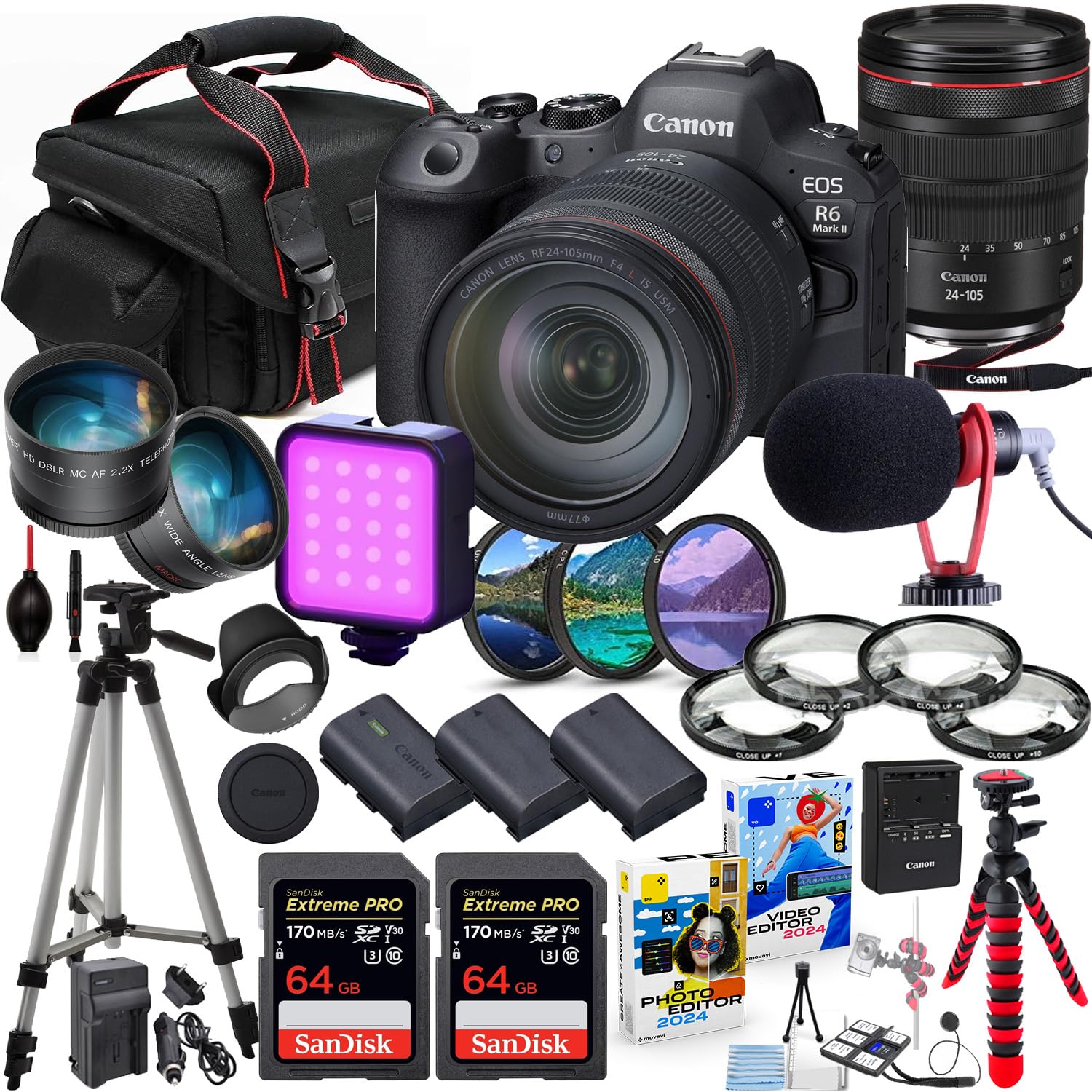 Amazon.com : Canon EOS R6 Mark II Mirrorless Camera with 24-105mm
