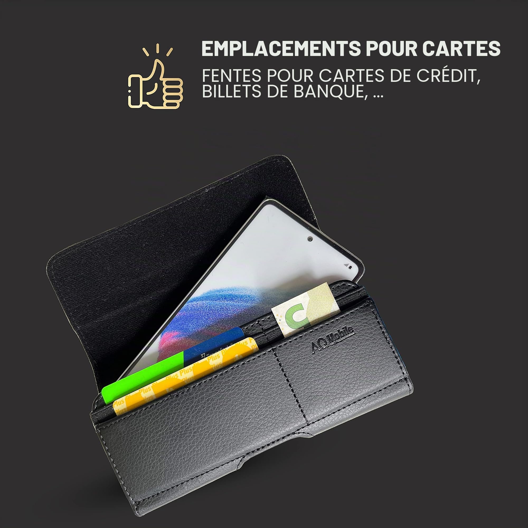 Étui de Ceinture pour Samsung Galaxy S25/S24/S23 Ultra, Cuir synthétique, Clip de Ceinture, Fermeture magnétique