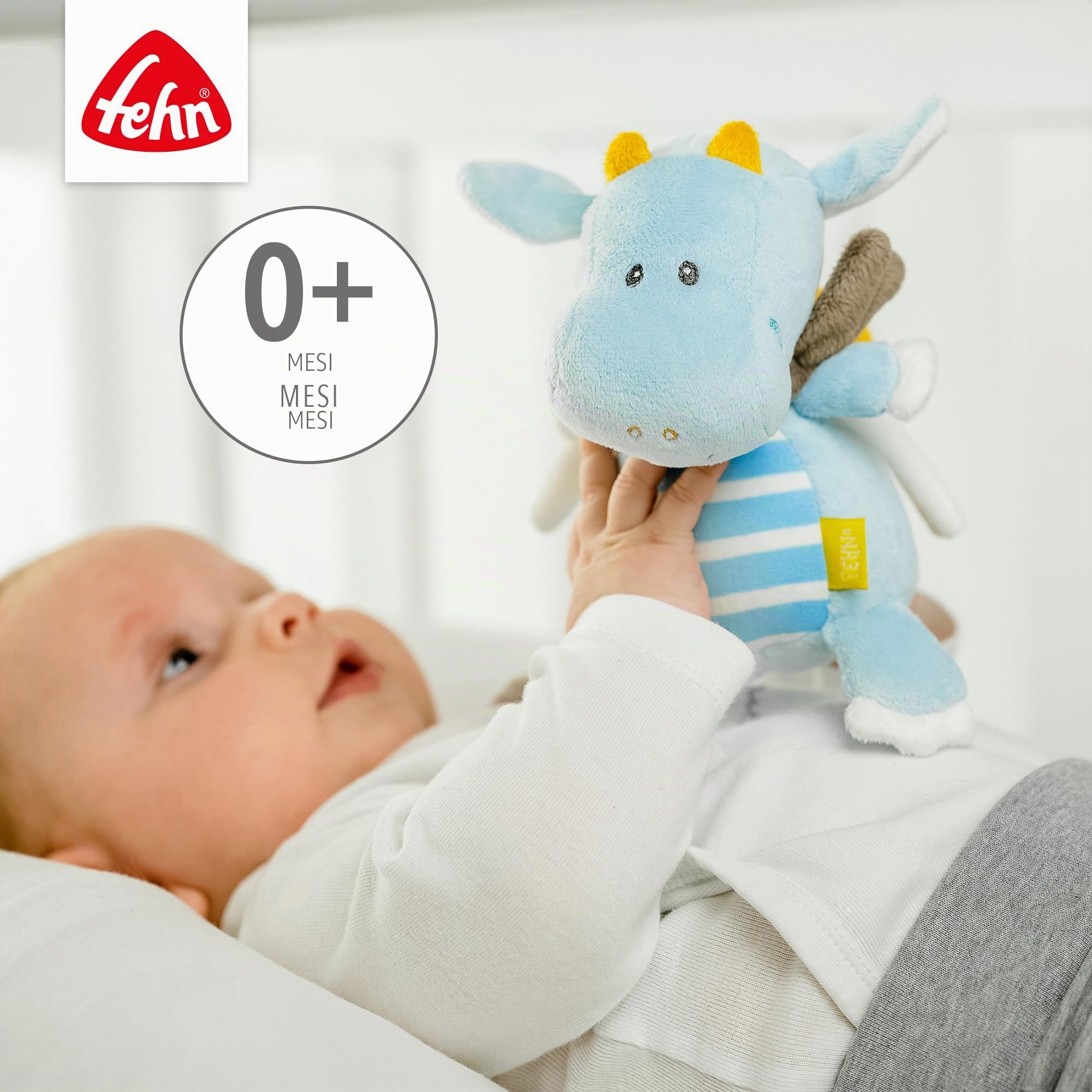 Fehn carillon drago - peluche e aiuto per addormentarsi: Carillon a carica con dolce melodia Dormi, bambino, dormi calma in ogni situazione -per neonati e bambini da 0 mesi
