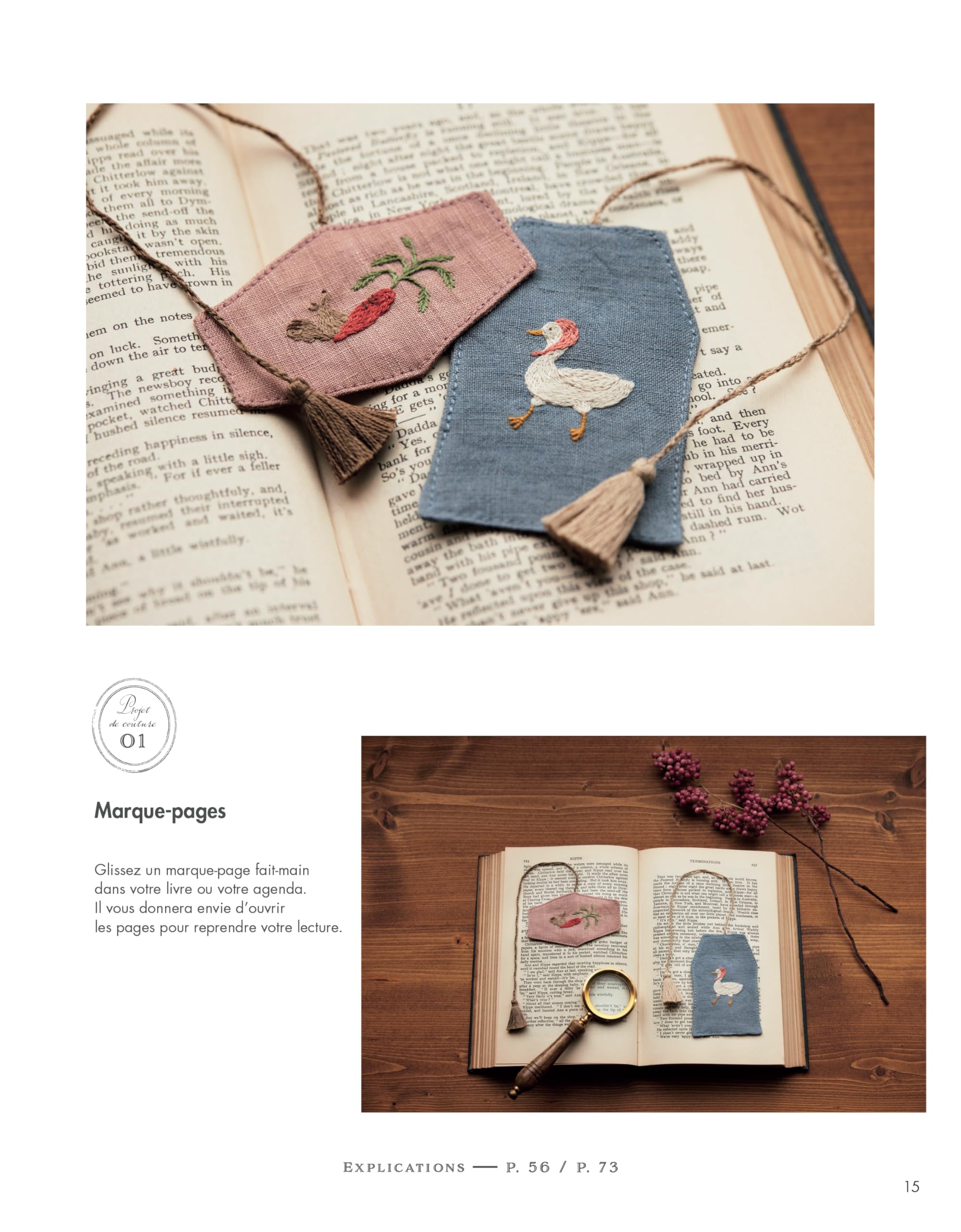 Petits animaux en broderie traditionnelle