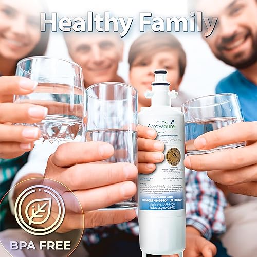 Miniatura 8 de Arrowpure Filtro de agua de repuesto para refrigerador APF-1400, compatible con ADQ36006101, LFX25991ST, RFC1200A, LT700P Filtro de agua de repuesto