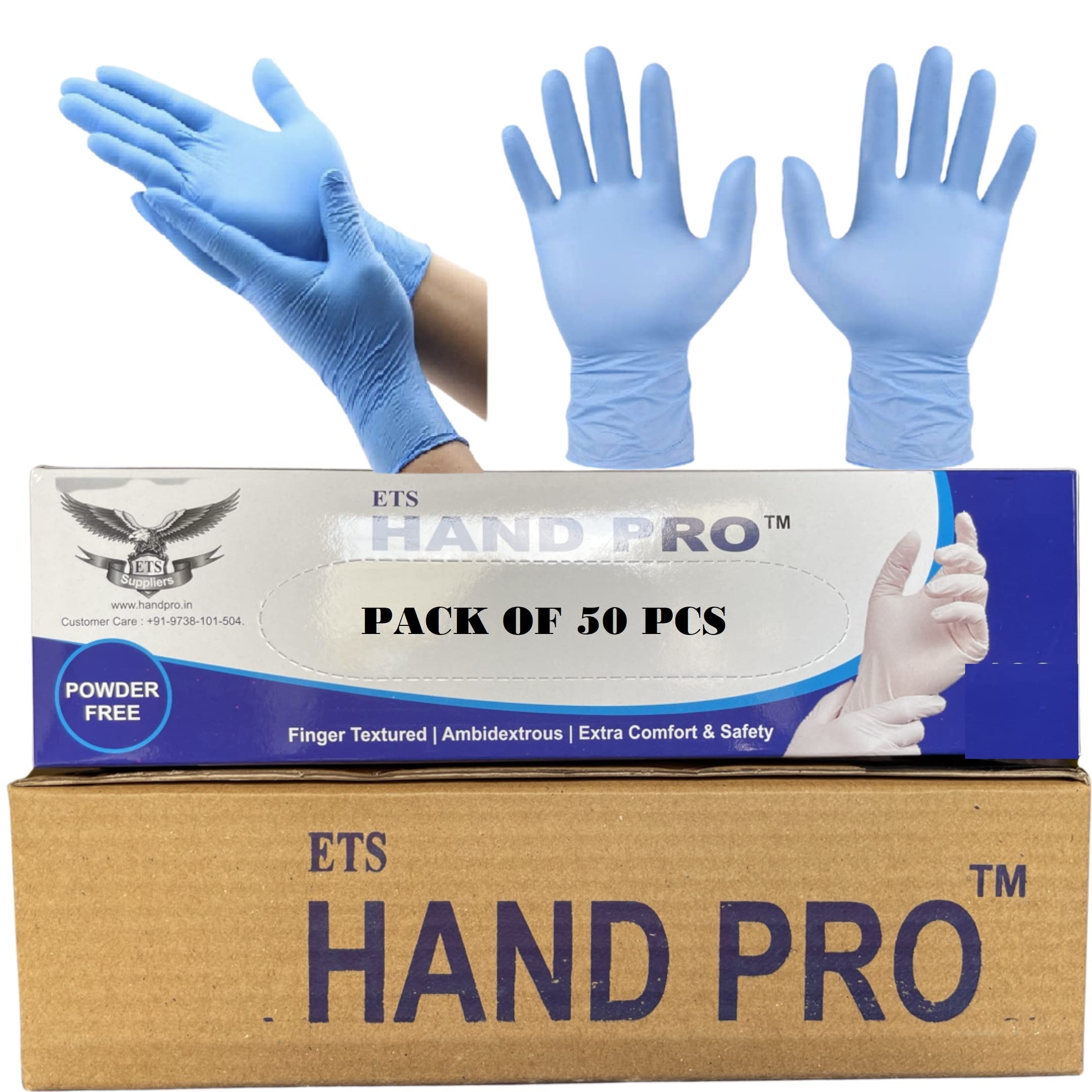 ETSHandPro Nitrile Powder free multi purpose disposable food grade gloves Color : Blue (Medium) Pack of 50 Pieces (B0B8ZNKP1Z) Amazon Price History, Amazon Price Tracker