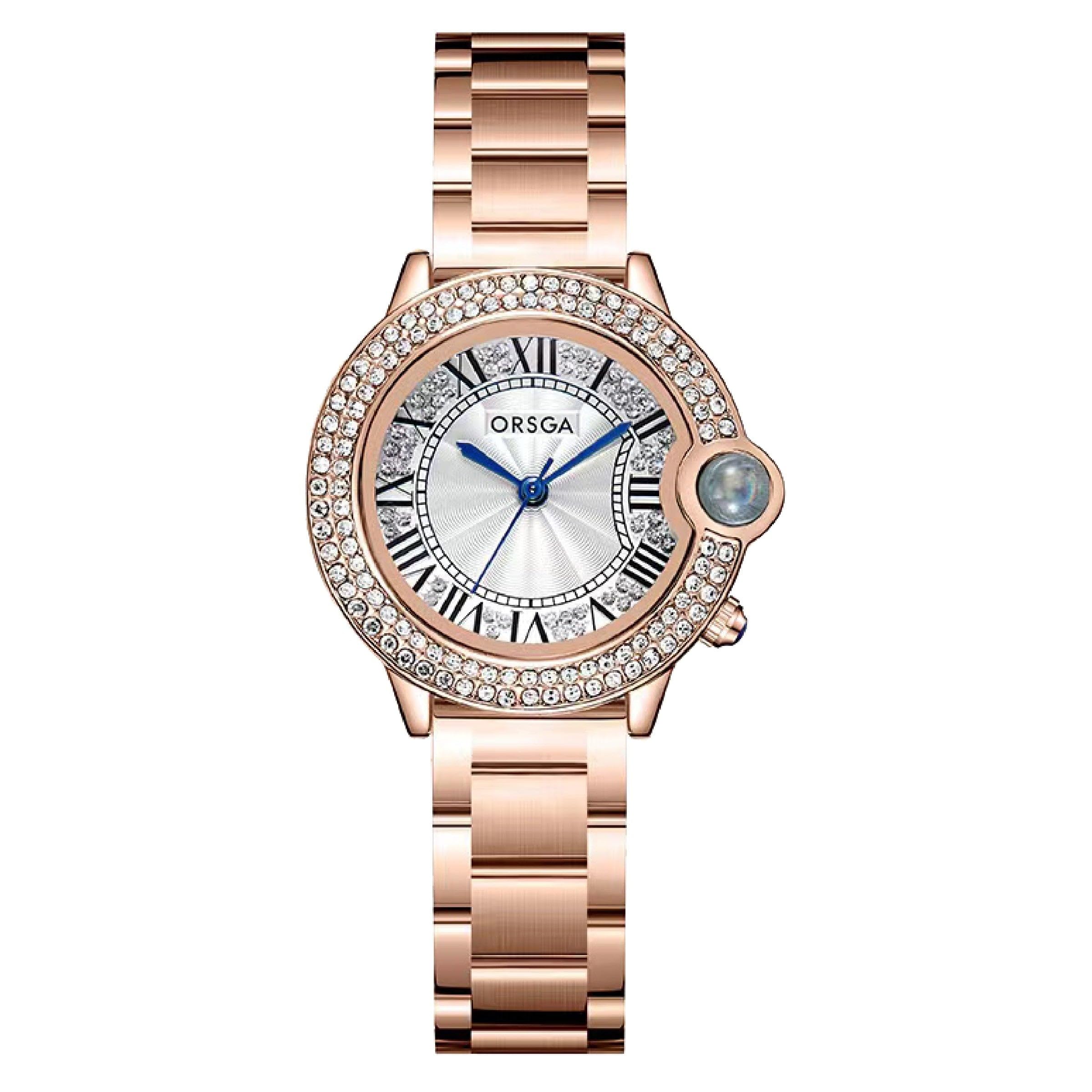 ORSGA Stainless Steel Women Watches Esque Watch For Women - Analog Wrist Ladies Watch Stylish Rose Gold White Dial Latest&Unique Watches Women (B0CRZ78K4M) Amazon Price History, Amazon Price Tracker