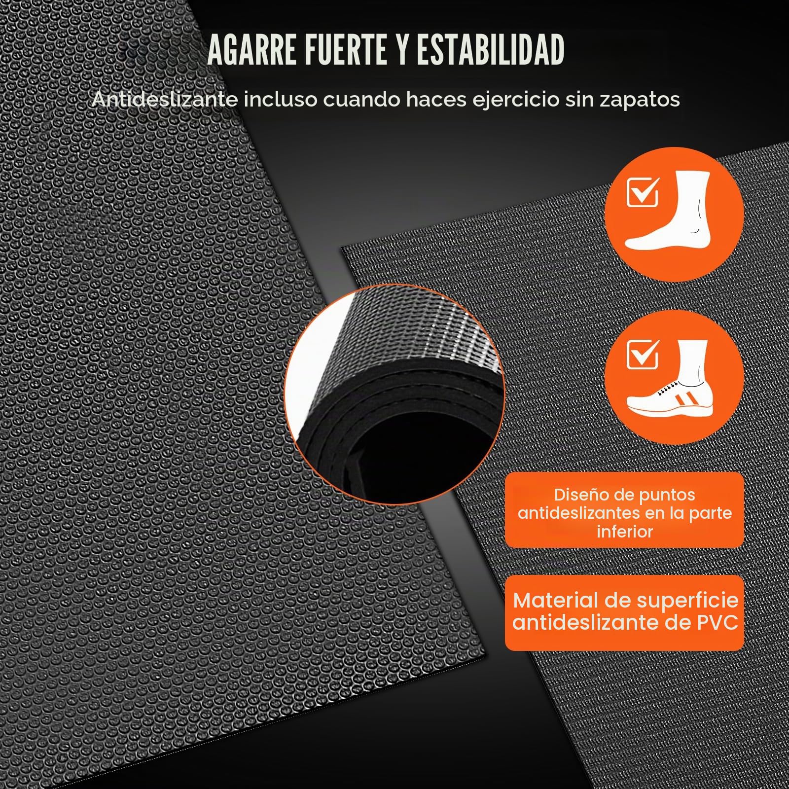 VEVOR Esterilla de Yoga Antideslizante de Alta Densidad para Hombres y Mujeres Estera de Fitness y Ejercicio con Bolsa y Correa de Transporte para Yoga en Casa, Pilates y Entrenamiento, 2440x1530 mm