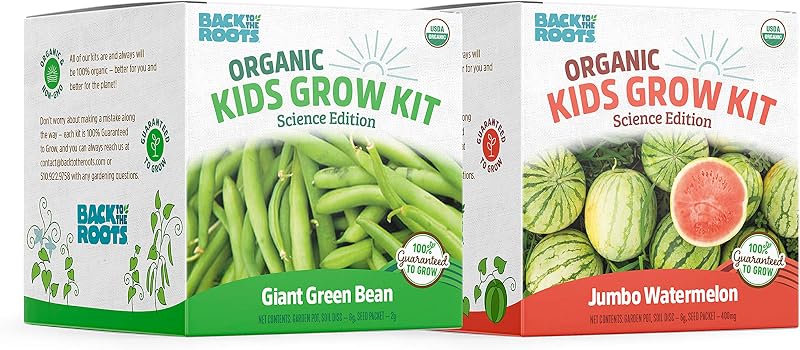 Kit de cultivo científico para niños, paquete de 2 frijoles y sandía