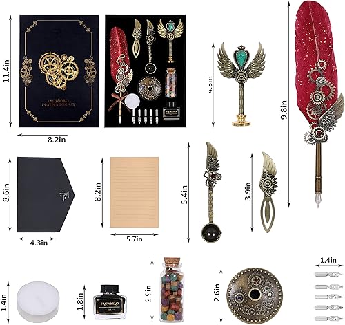 Miniatura 12 de Juego de bolígrafo y tinta, juego de plumas para caligrafía, regalo de Navidad para amantes de la escritura a mano, regalo de cumpleaños (Bule)