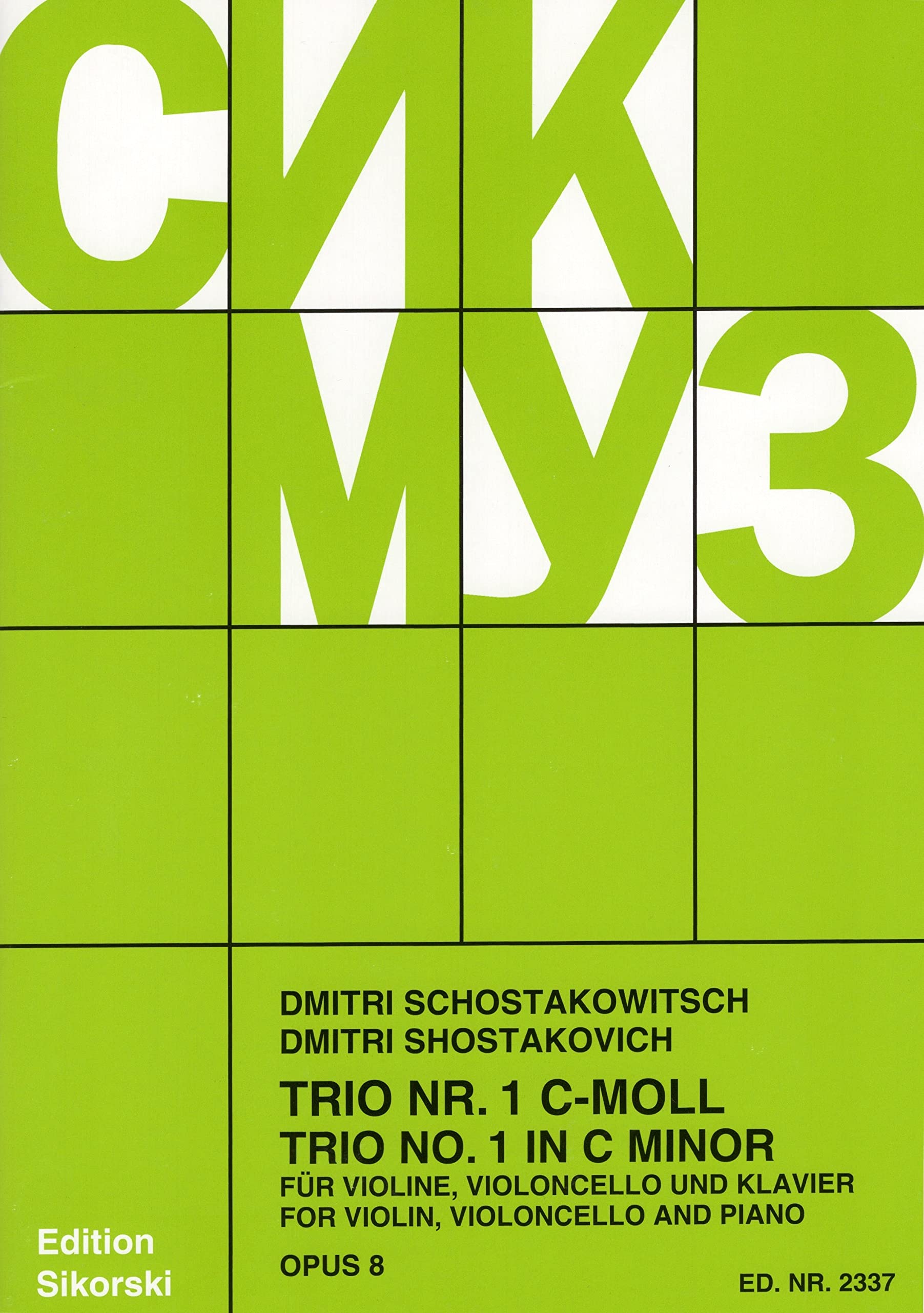Trio 1 C-Moll Op 8