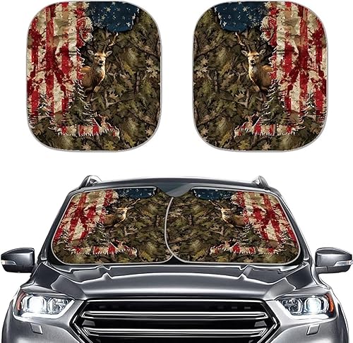 Miniatura 29 de Mumeson Parasol de dos piezas para parabrisas de automóvil de noche estrellada, parasol para rayos UV y reflector de calor para casi vehículos