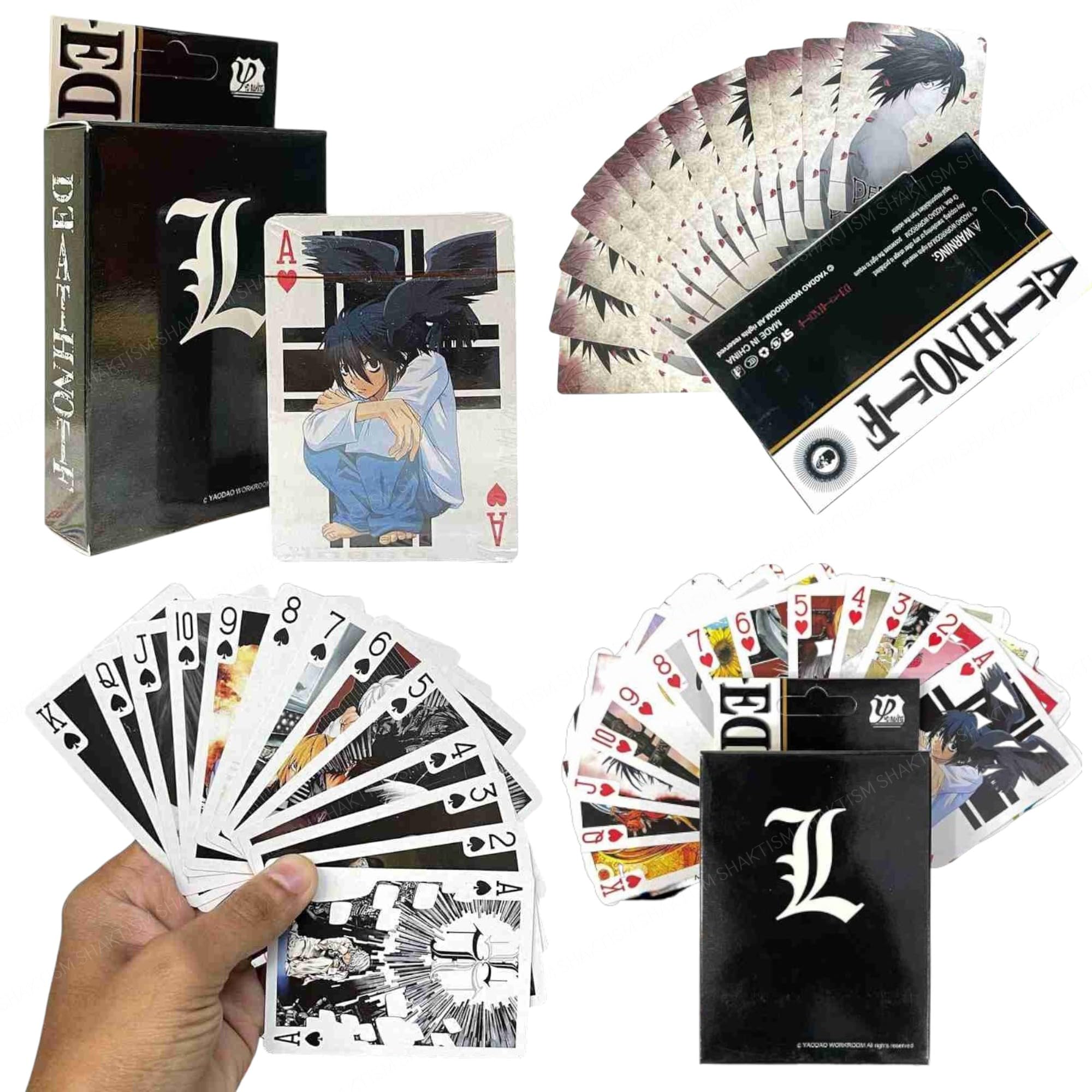 SHAKTISM Anime Unique Playing Card Desk Pack, Official Anime CCG Collectable Playing Cards, Anime Merchandise Gift, 52 Card Plus 2 Joker Collectible for Adult, Pack of 1 (Playing_Card_Death_Note)