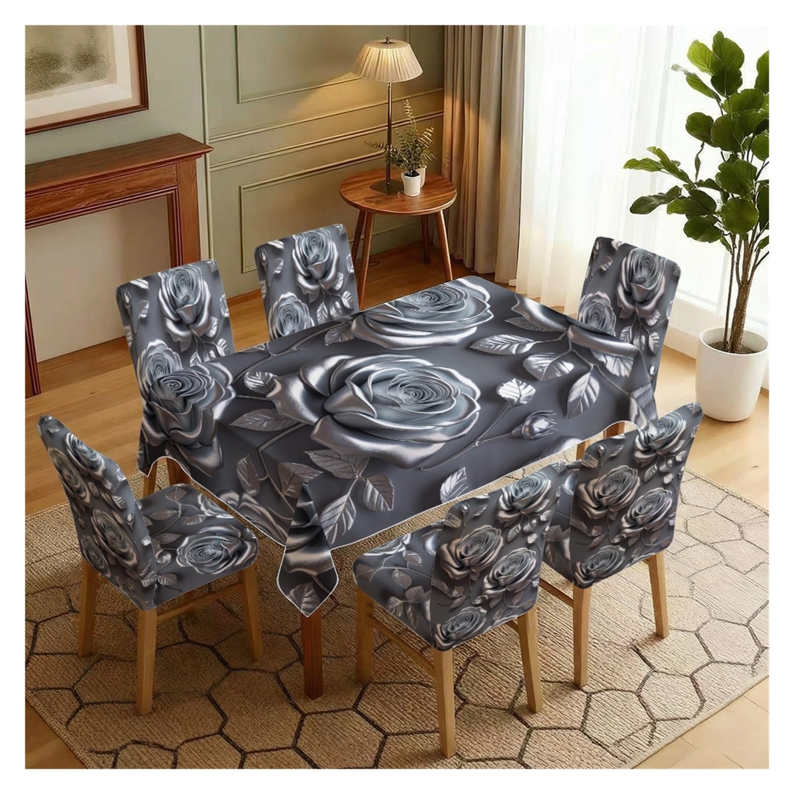 Housses de chaise extensibles et nappe pour rénover et protéger votre table usée