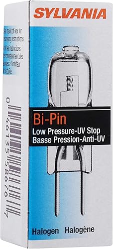 Miniatura 3 de Sylvania 58676 Sylvania Starlite - Lámpara halógena de cuarzo T4 50 W 12 voltios GY635 Bipin transparente tungsteno filtro UV