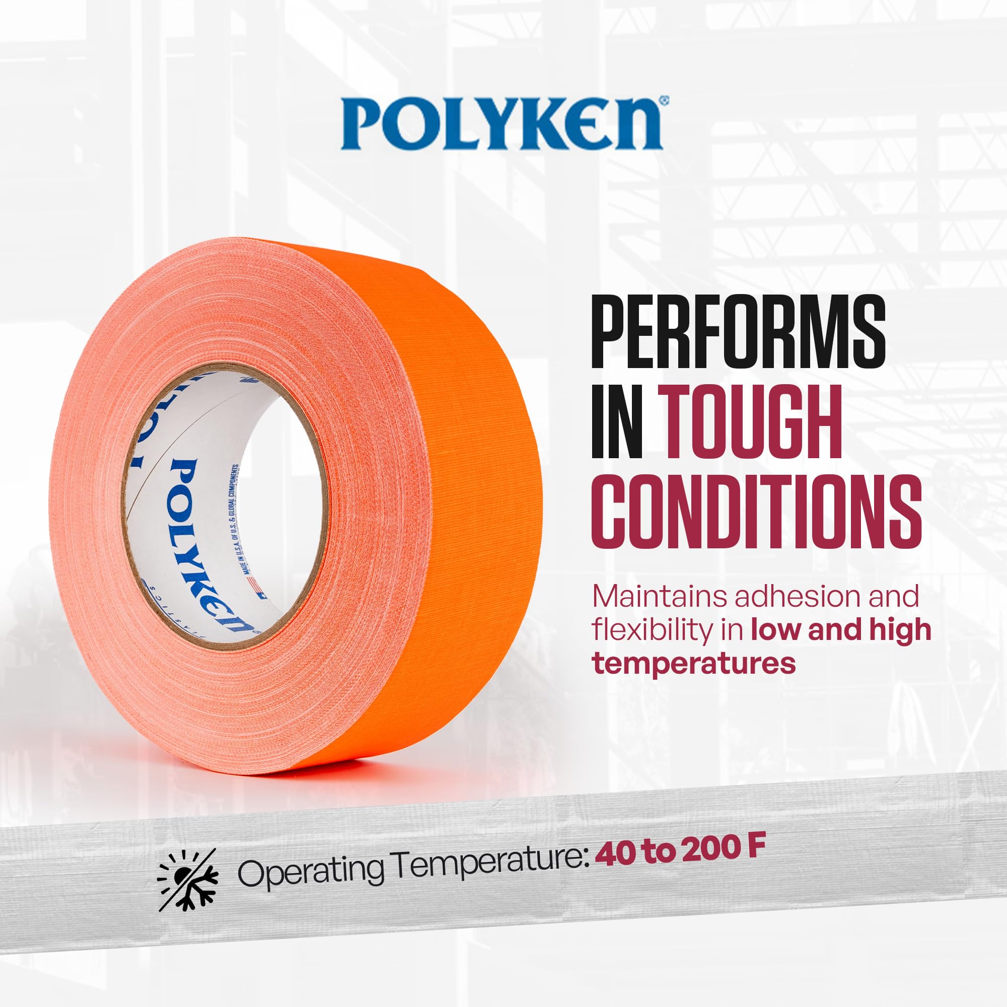 Polyken 510 Vinylbeschichtetes Gewebeband, 48mm x 50m, weiß, 1