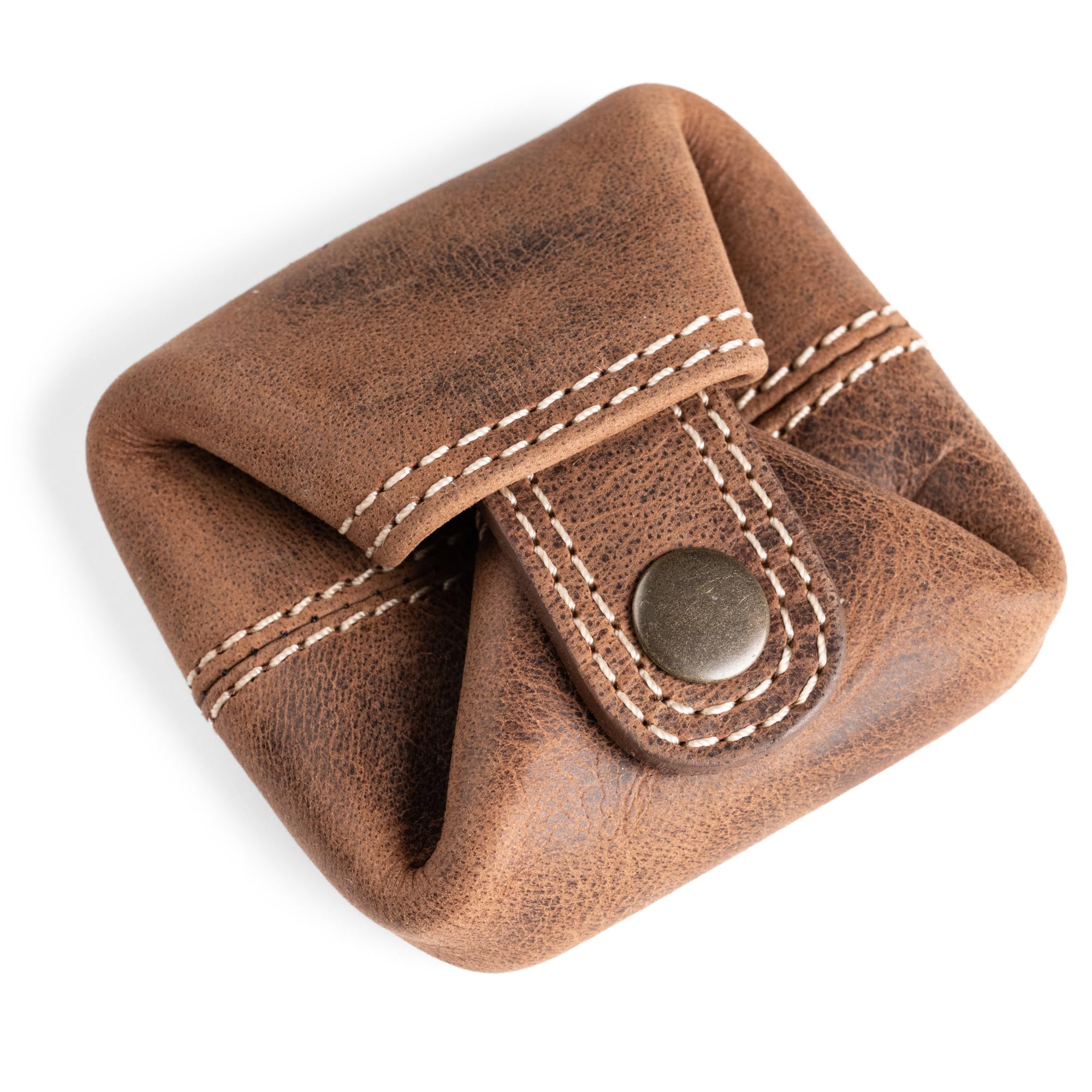 Berliner Bags Vintage Lena M Leather Coin Purse Mini Purse for Men and Women, erdfarben, M Earth