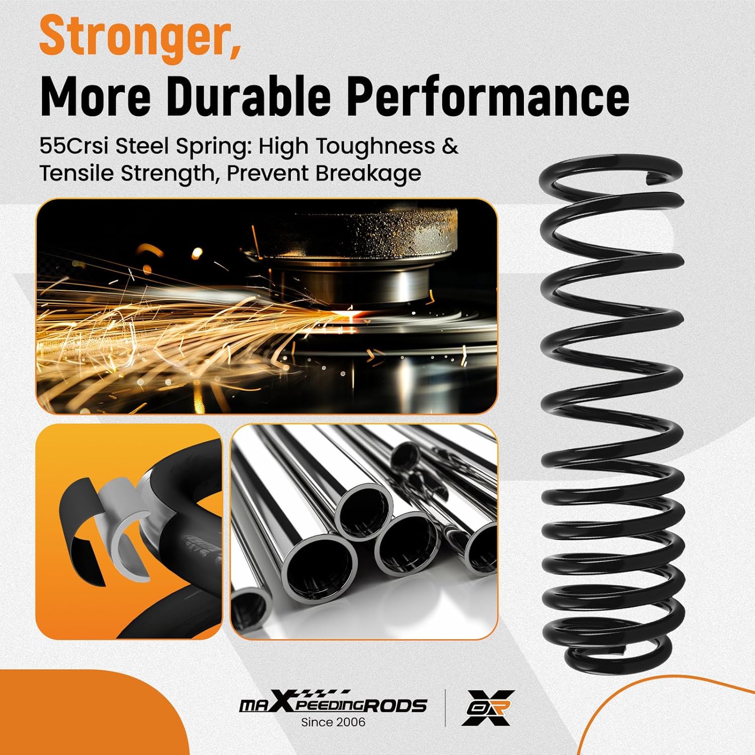 maXpeedingrods CC782 Coil Spring for Jeep Grand Cherokee 4WD 1993-1998 Cherokee 1984-1996 Comanche 4WD 1986-1992 Wagoneer 1984-1987, 2Pc Front Suspension Coil Spring Set