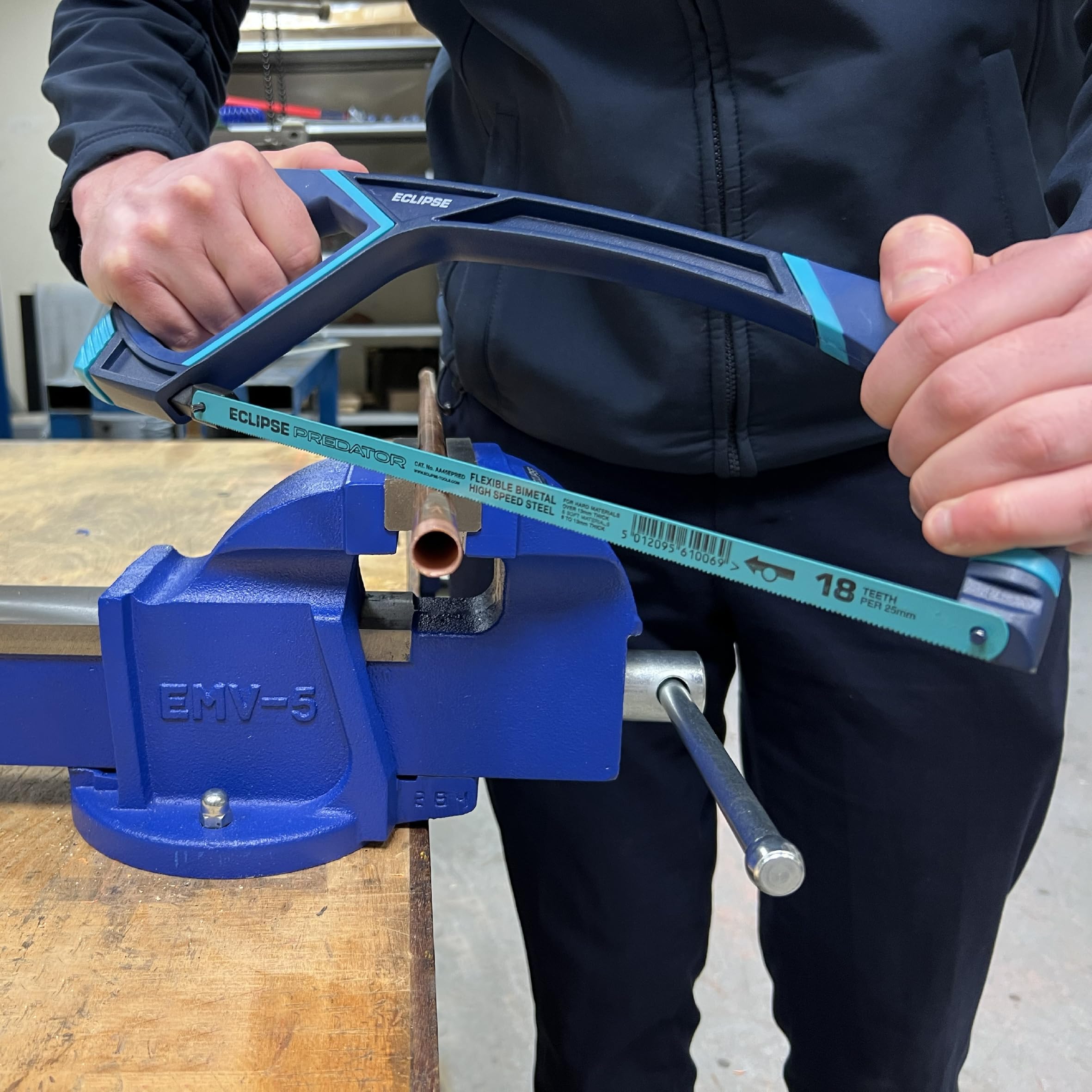 Eclipse Professional Tools EPH300 Soft Feel Hacksaw (12"), Metal Cutting Ergonomic Comfort Grip Hand Saw - Image 4