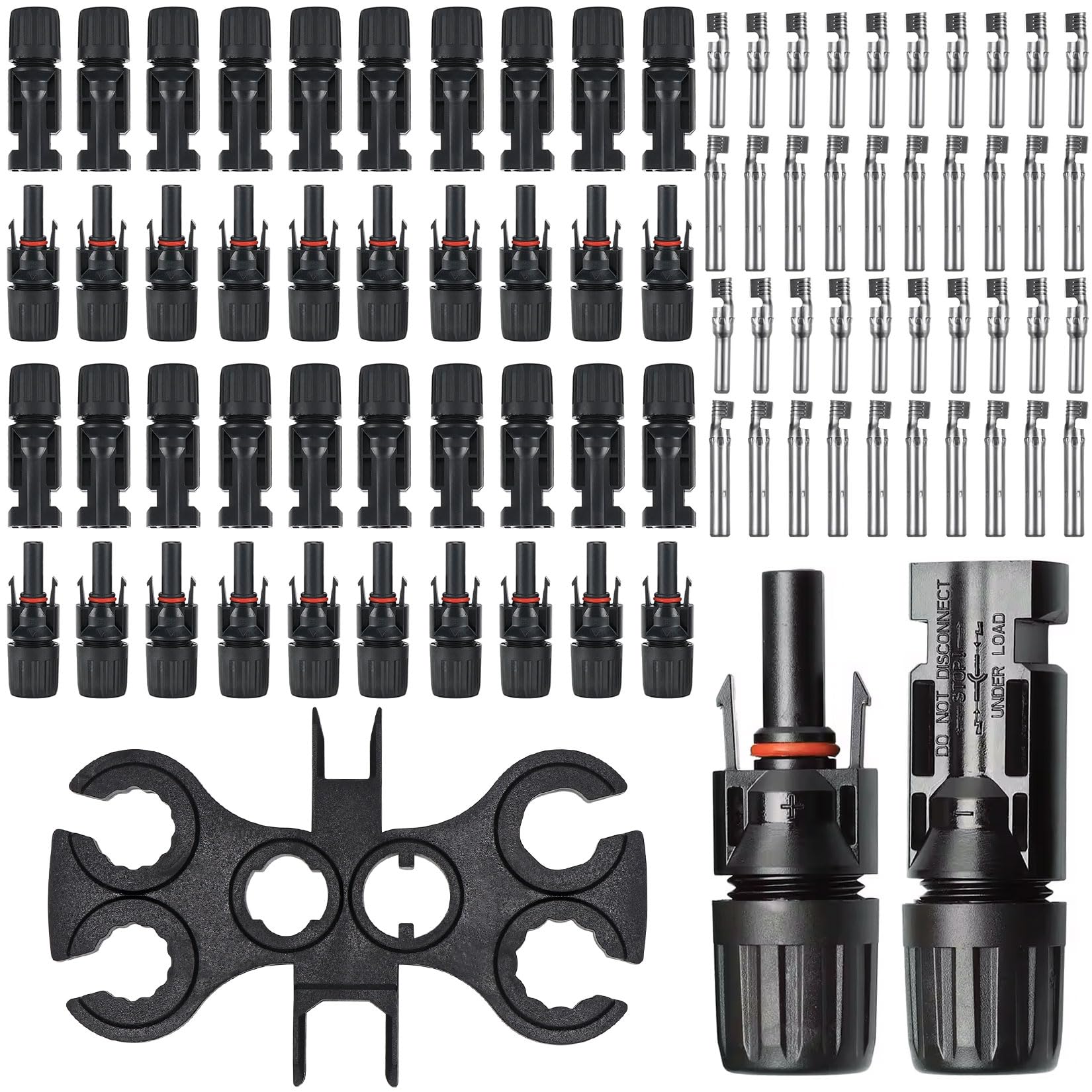 12 Paar Solarstecker MC4 Kompatibel – 6 Mm², IP67, Inkl. Montagewerkzeug, Für PV-Anlagen