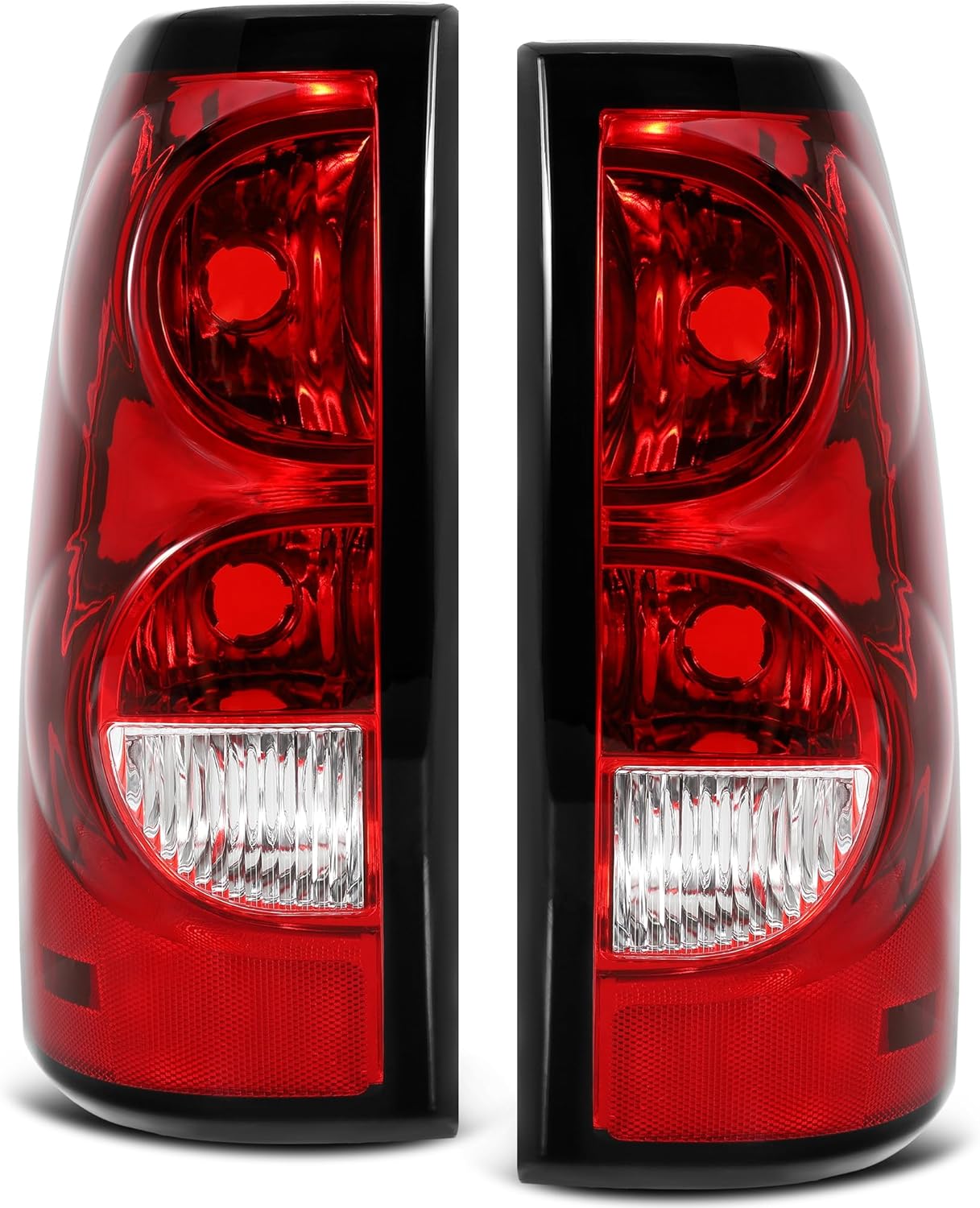 Tail Lights Rear Lamp Compatible With 2003 2004 2005 2006 Chevy Silverado 03 Silverado 04 Silverado 05 Silverado 06 Silverado Brake Lamp Driver Side And Passenger Side Black Trim