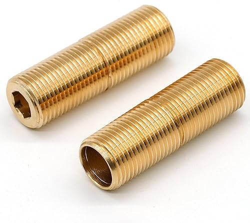 Miniatura 2 de (2 pcs) Brass Pipe Adapter Plumbing, G Thread 12" Male to NPT Thread 12" Male Pipe Fitting Adapter, Seamless and Leakproof (2.5" Length)
