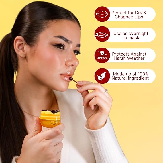 Original My Bee Balm Lip Balm Hydrating Lip Care with Watermelon, Strawberry & Honey Pot Moisturizing Balm for Dry, Chapped & Cracked Lips with Propolis, Honey & Vitamin E