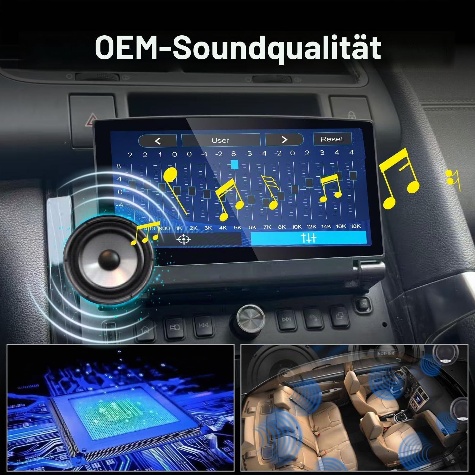 Linux Single DIN Autoradio für Peugeot 3008 206 207 308 Citroën C2 C3 C4 Picasso mit kabellosem CarPlay und Android Auto, ausklappbarem Touchscreen, Plug & Play, Bluetooth, FM/AM-Radio
