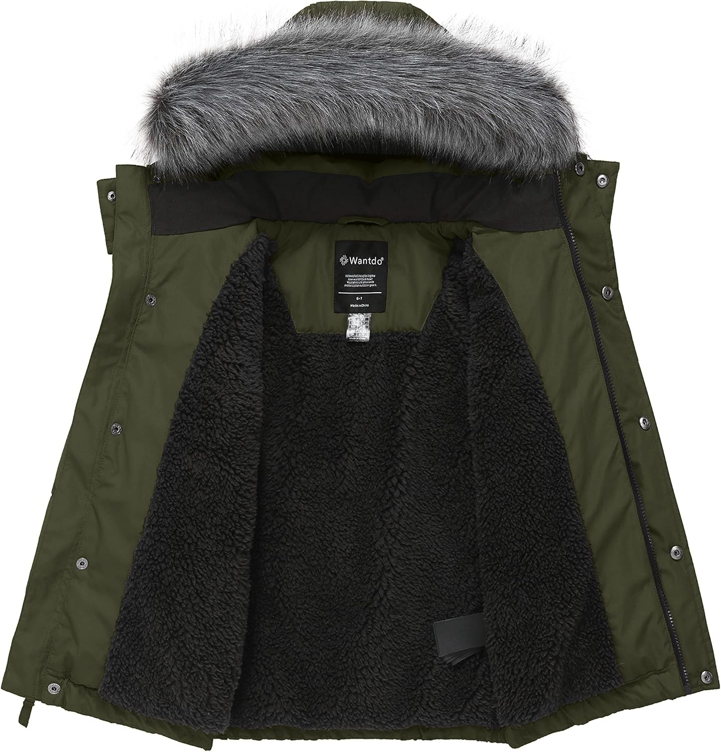 Wantdo Boy's Winter Coat Warm Puffer Jacket Waterproof Hooded Outerwear Jacket - Image 4