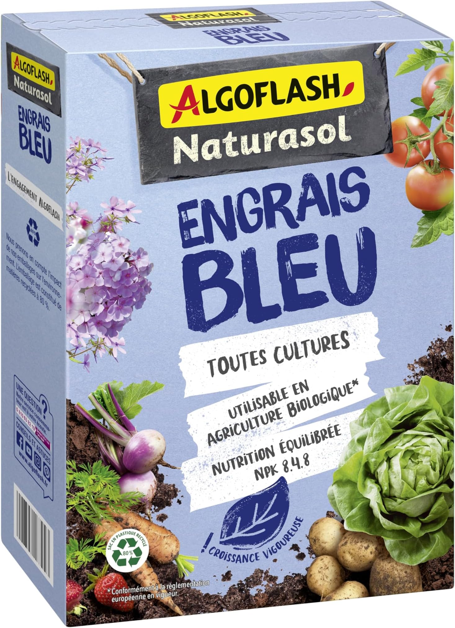 Engrais pour les plantes Algoflash Naturasol FLE2R Fleurs 2 Kg main image 0