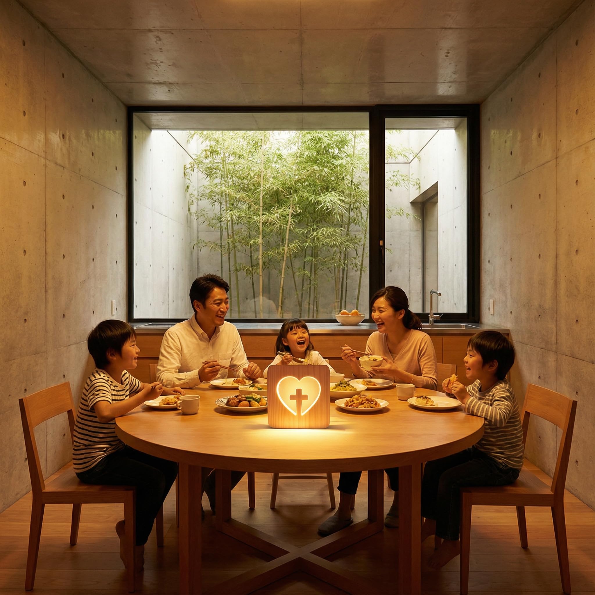 Lámpara de Mesa Cruz Madera – Luz de Noche Infantil Quitamiedos LED Cálida – Lámpara Cubo Cuadrada Decoración Religiosa Moderna – Regalo Original Primera Comunión Niña y Niño, Bautizo y Bebé