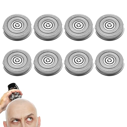 Paquete de 8 cuchillas de repuesto para afeitadora compatibles con Skull Shaver para cabezas de afeitadora Pitbull Gold PROPitbull Platinum Pro