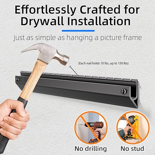 Miniatura 2 de Auoace Soporte de TV para paneles de yeso sin pernos para televisión de 32 a 75 pulgadas, soporte de pared para TV sin taladro, soporta 150 libras,