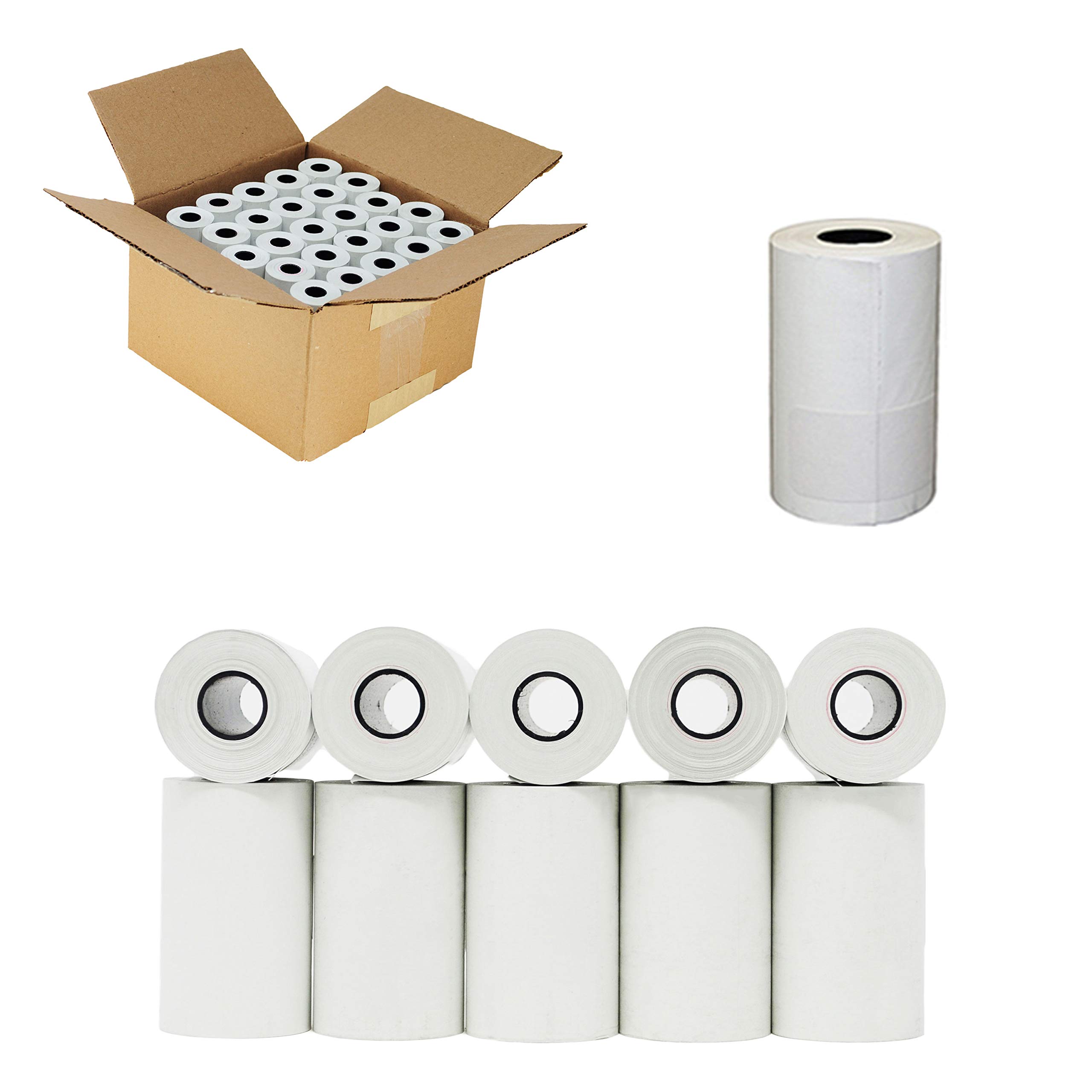 Buy (5 Packs of 10 Rolls) 2 1/4 x 55 thermal paper rolls (50 Rolls 55