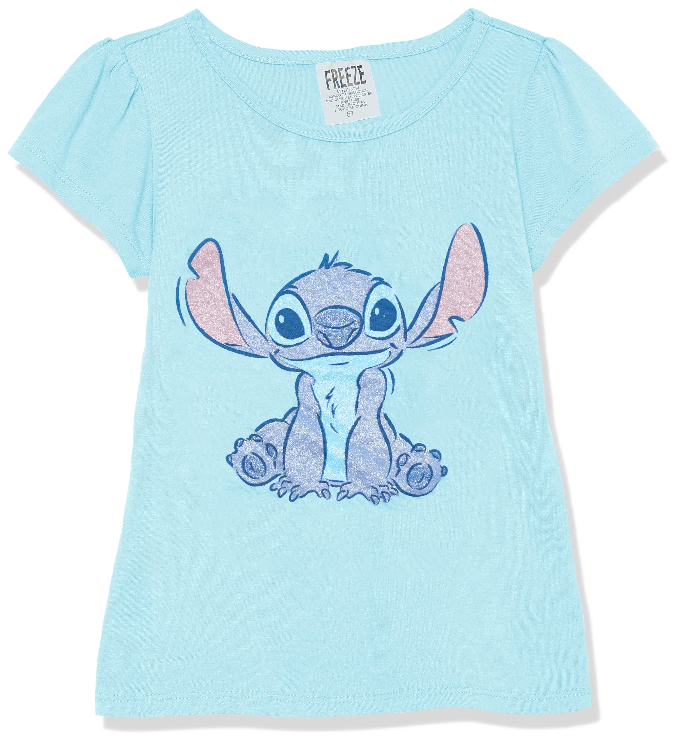Girl's Lilo &amp; Stitch Floral Ukulele Dance T-Shirt