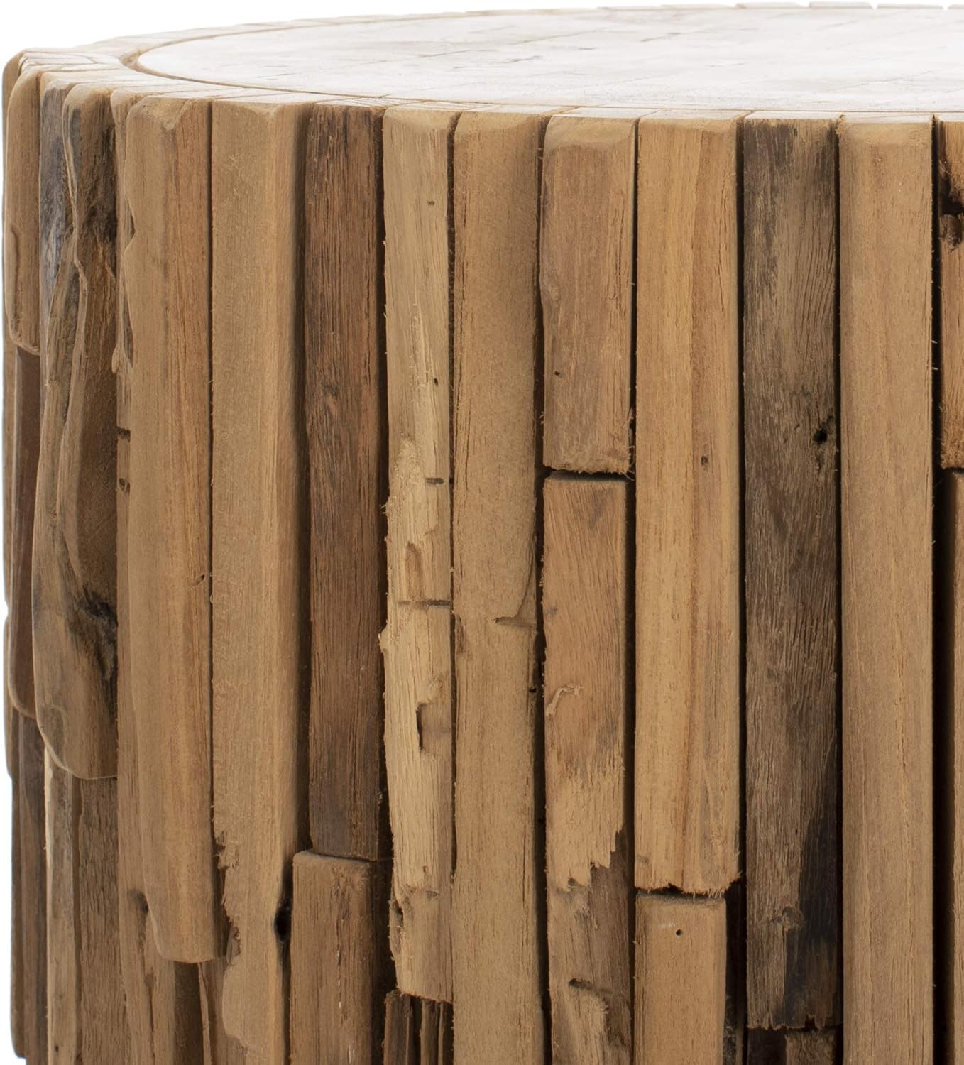 Safavieh Home Collection Minidoka Medium Oak Round Stool, Black