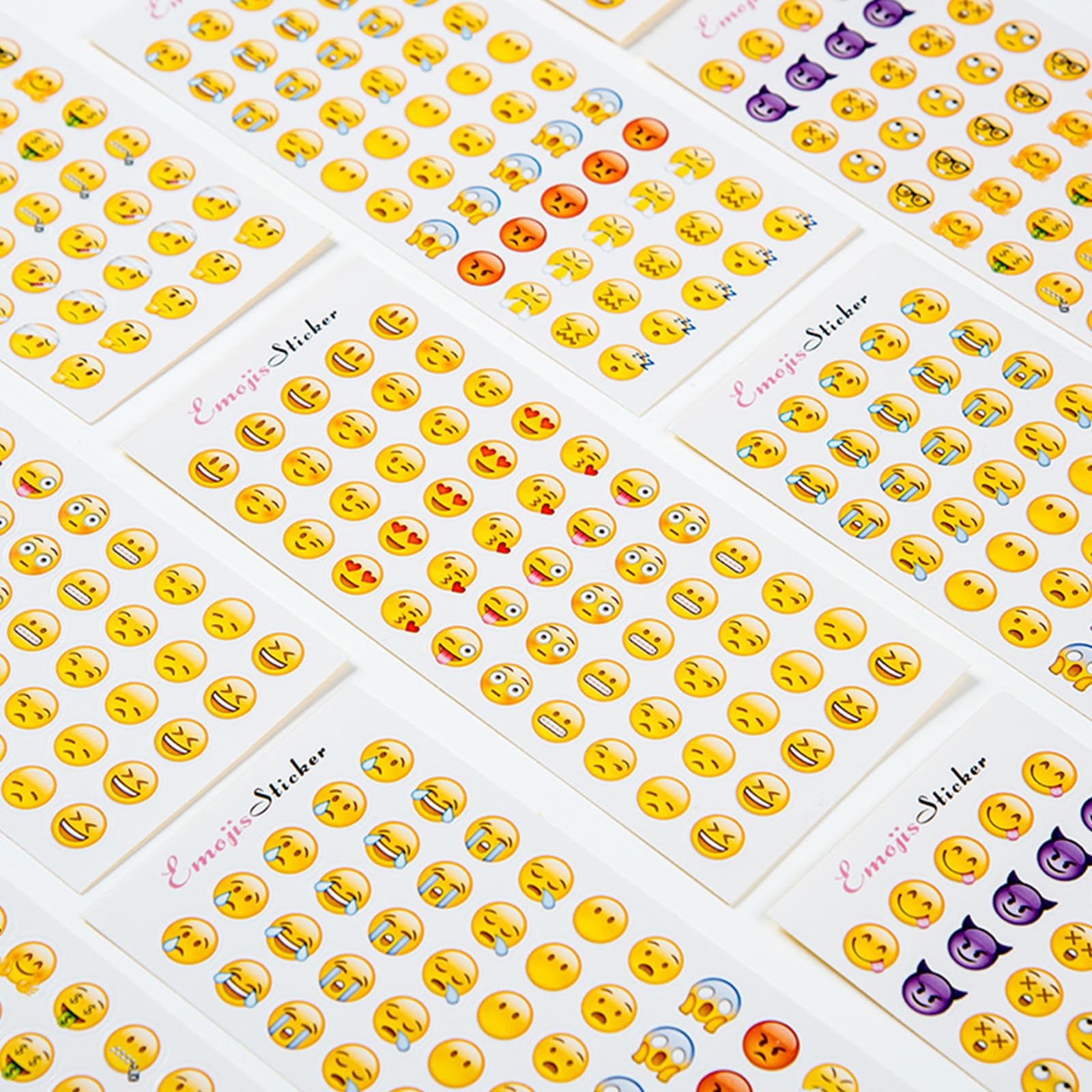 14 Blatt Smiley Aufkleber – Bunte Emoji-Sticker Für Notizbuch, Belohnungssystem & Deko