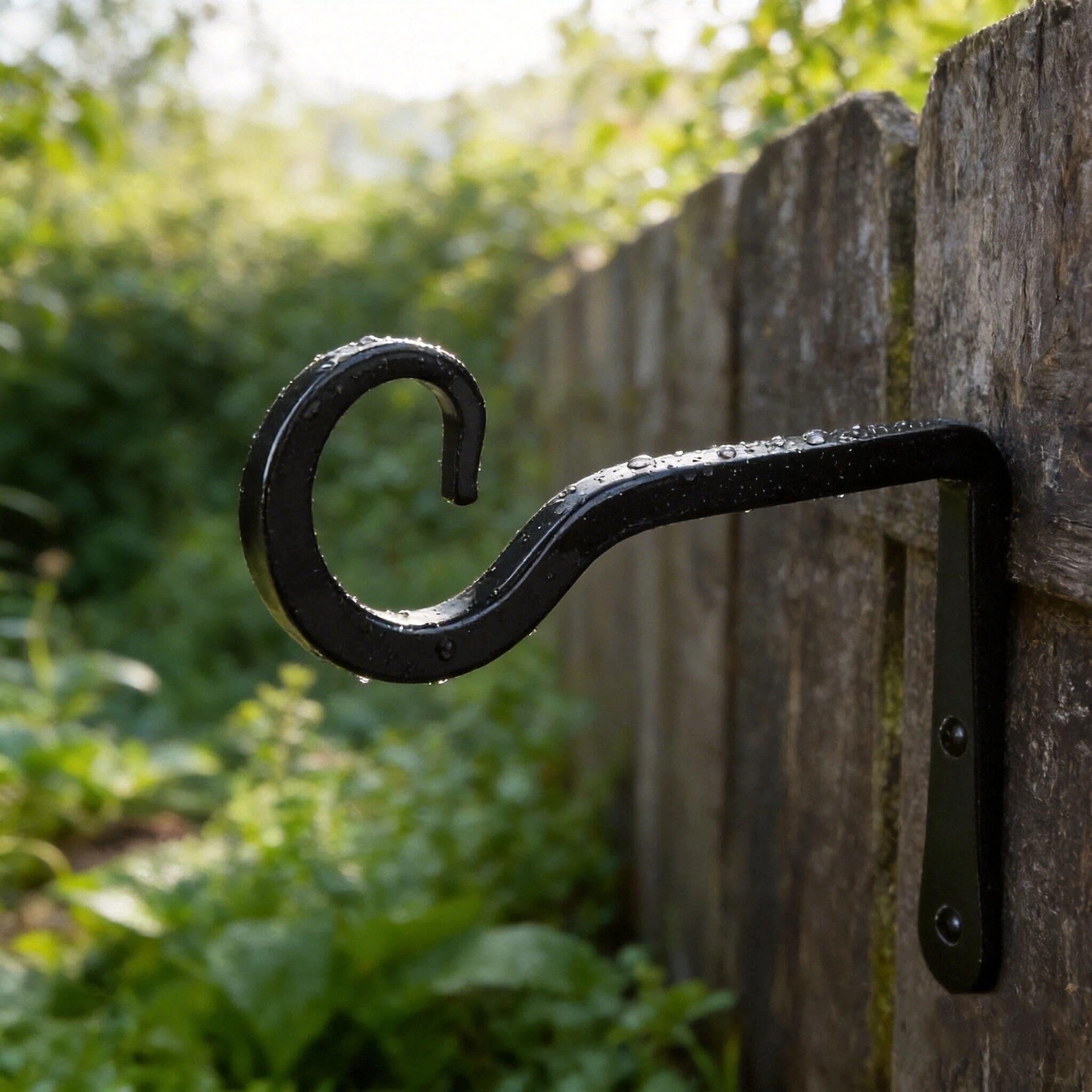 Soportes colgantes de metal para exteriores, paquete de 6 unidades, 6 pulgadas, ideales como ganchos para plantas para uso en pared, versátiles para colgar comederos de pájaros, linternas, campanillas
