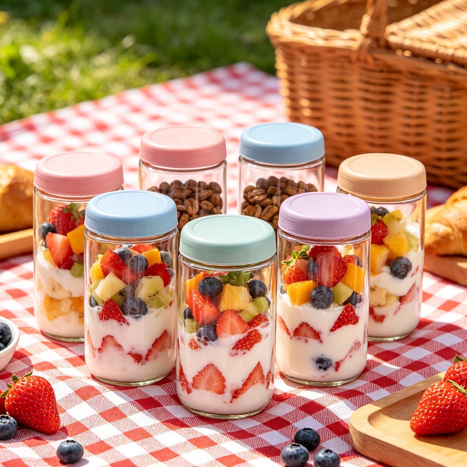 Overnight Oats 6-częściowy pojemnik zabezpieczony przed wyciekiem