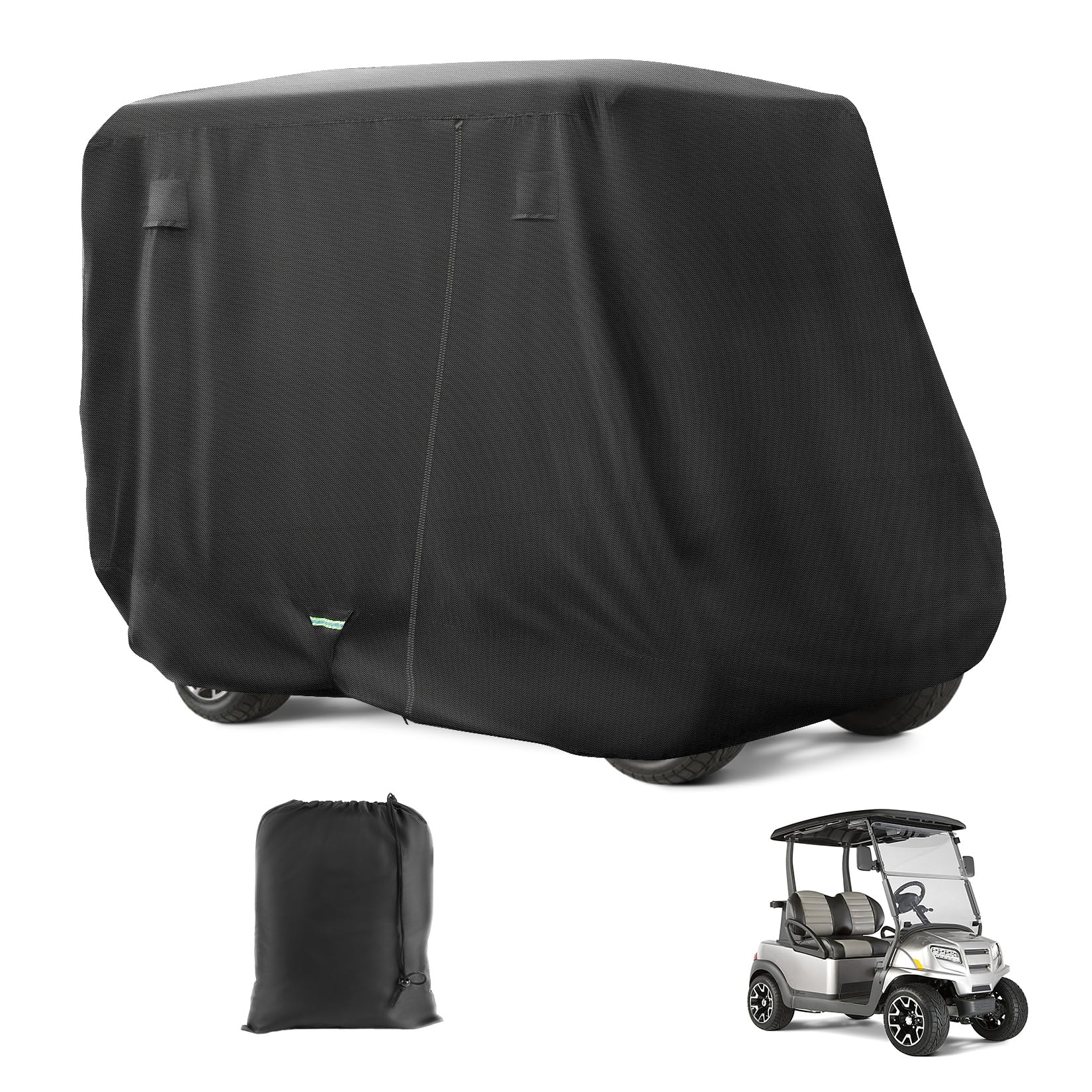 Funda universal resistente para carrito de golf EZGO Yamaha, para carrito de golf de 2/4 pasajeros, tela Oxford de poliuretano 420D, impermeable, protección para todo tipo de clima, cubierta