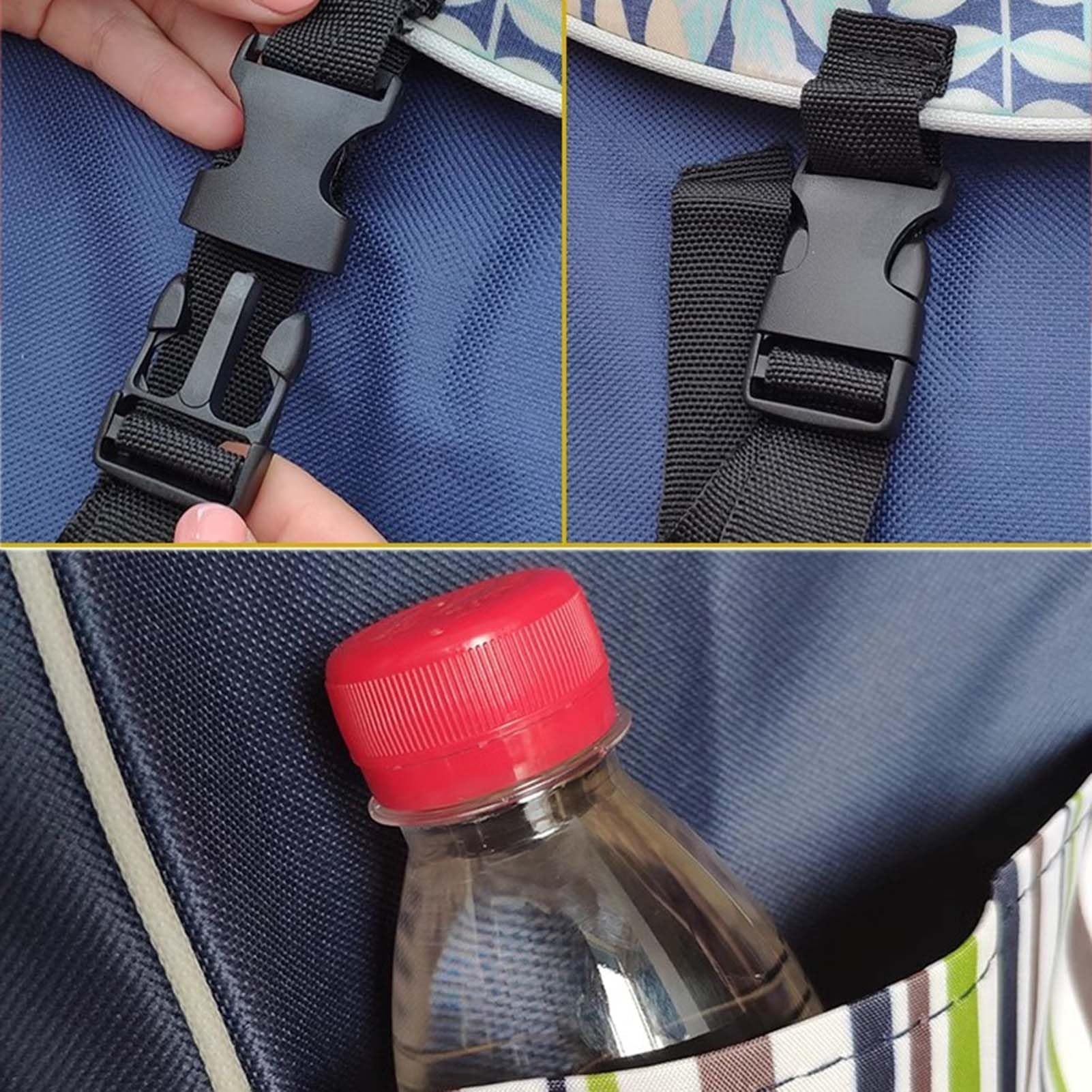 Bolsa de Repuesto para Carrito de Compras - Bolsa Oxford de 37 l, Reutilizable, con Bolsillos Laterales (B)