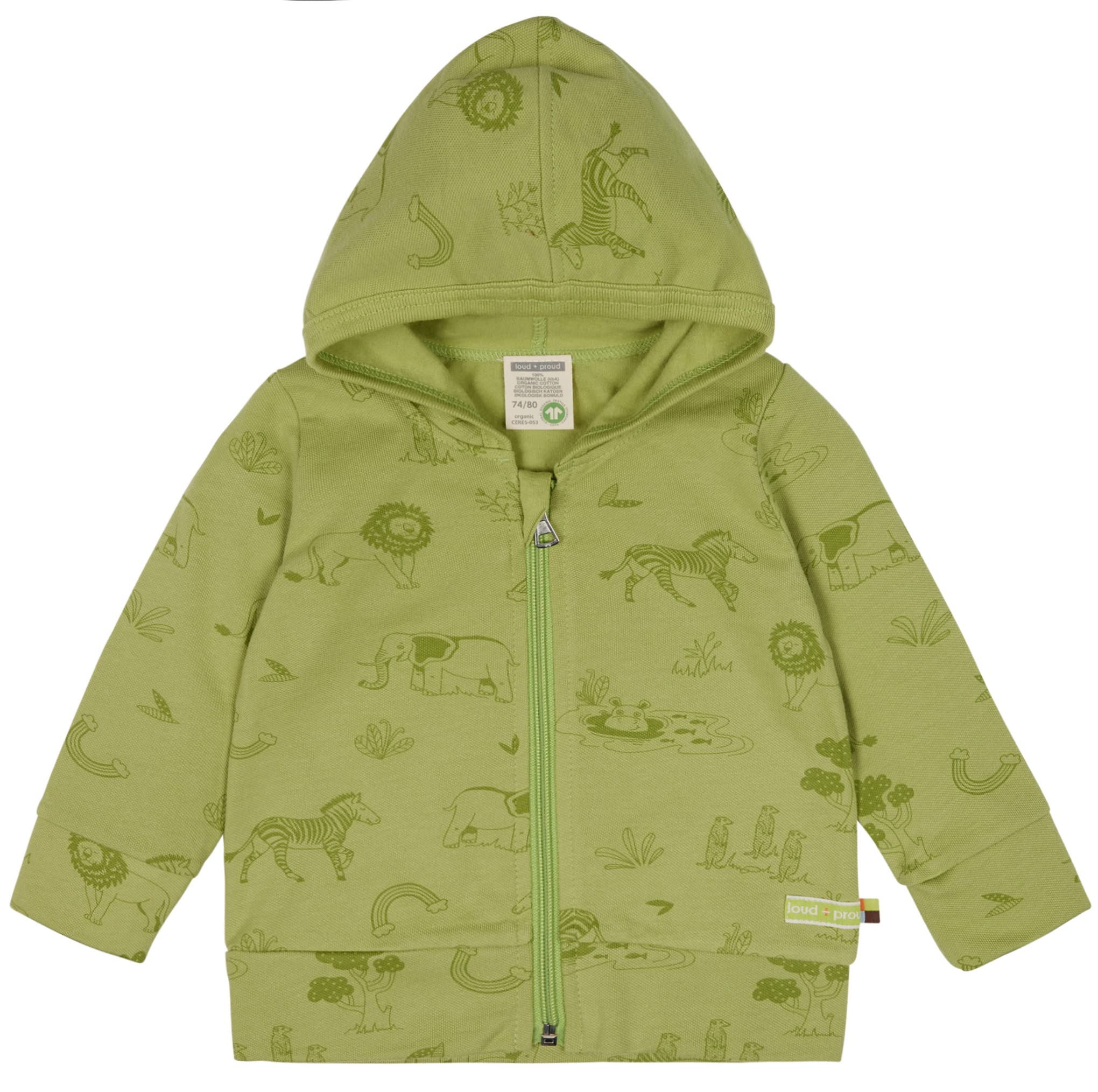 Loud + Proud Baby Übergangsjacke – Wasserabweisend, GOTS-zertifiziert, Aus Bio-Baumwolle