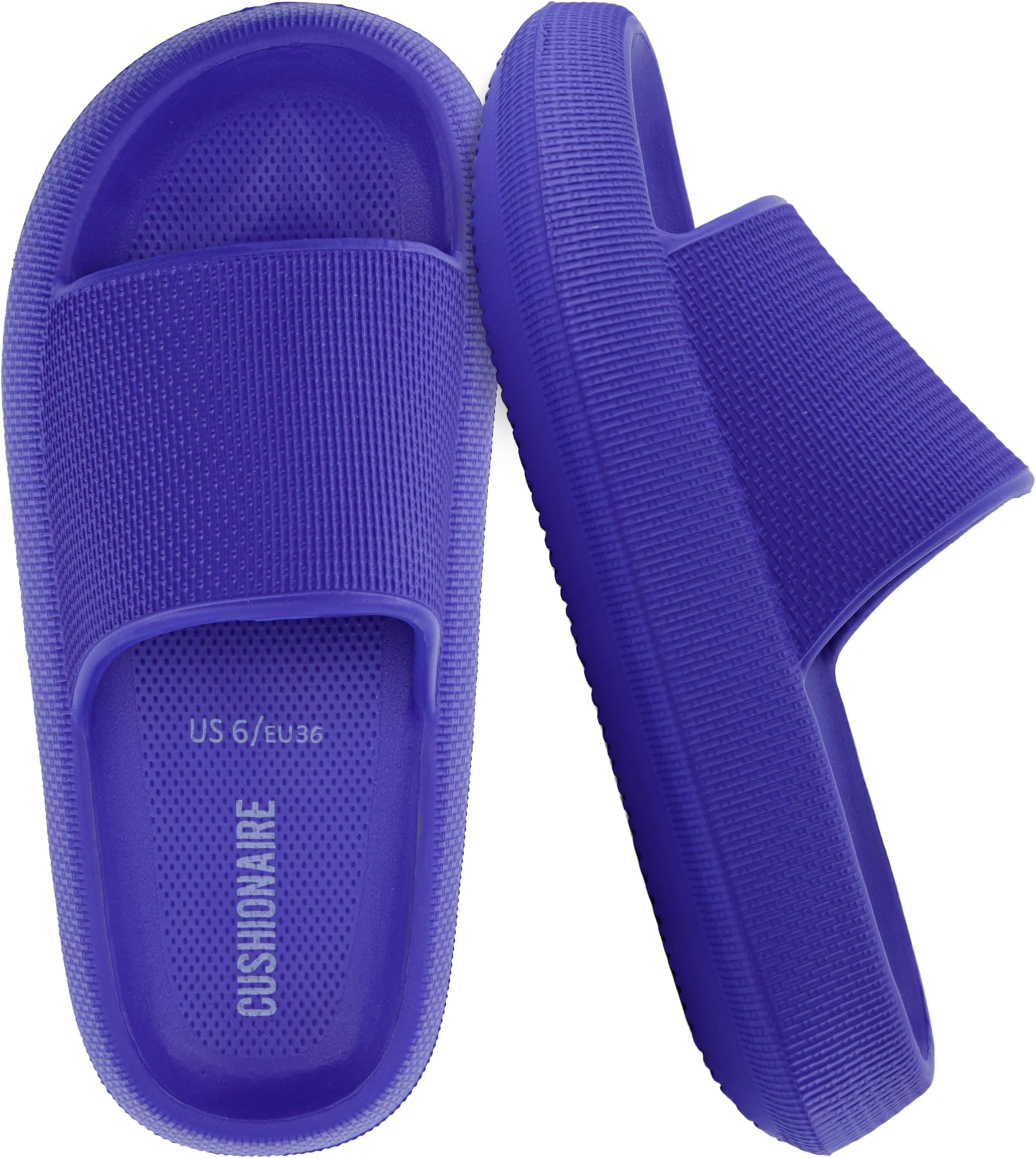 CUSHIONAIRE Women's Feather Cloud Recovery Slide Sandal + Comfort