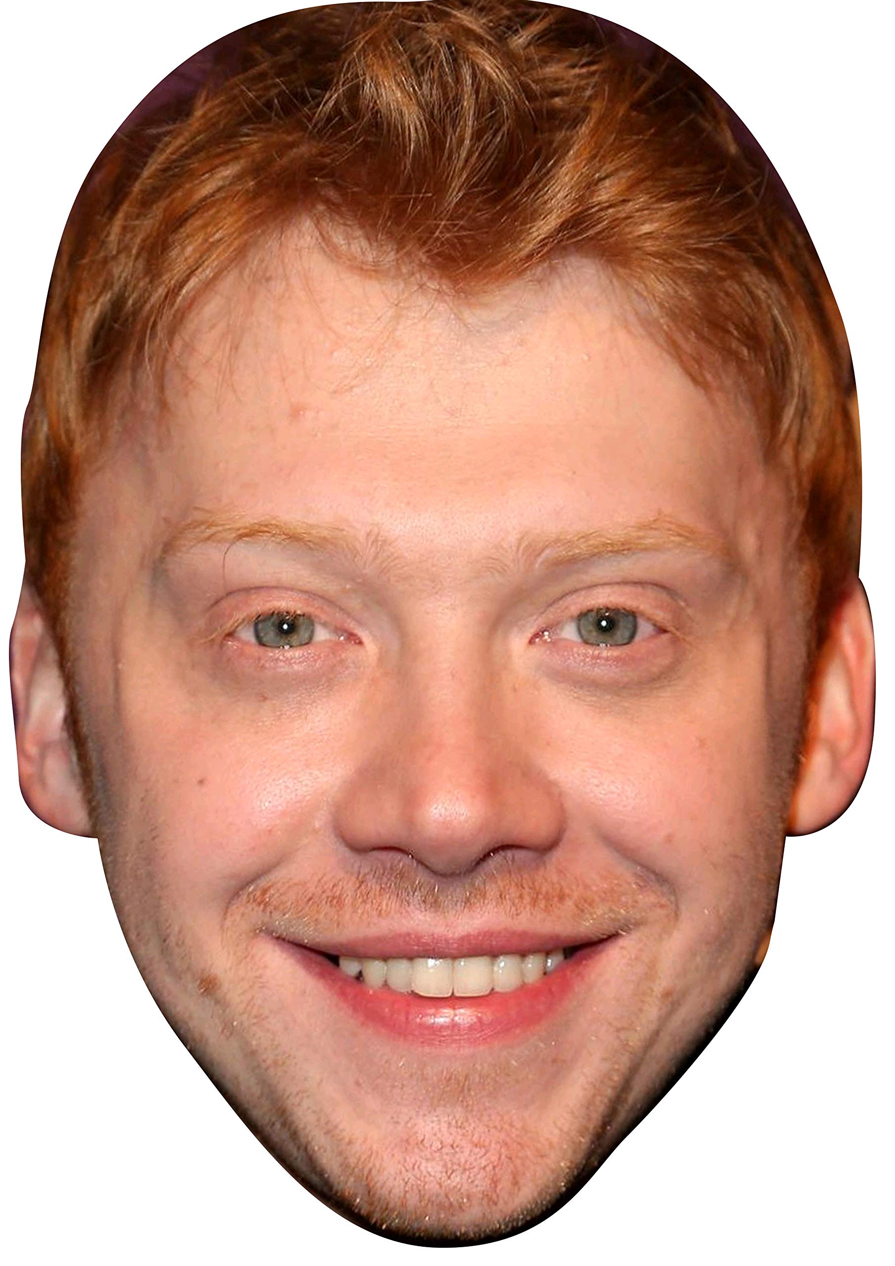 FoxyPrinting Rupert Grint played Ron Weasley Tv Movie Star Celebrity Cardboard Party Face Mask Fancy Dress